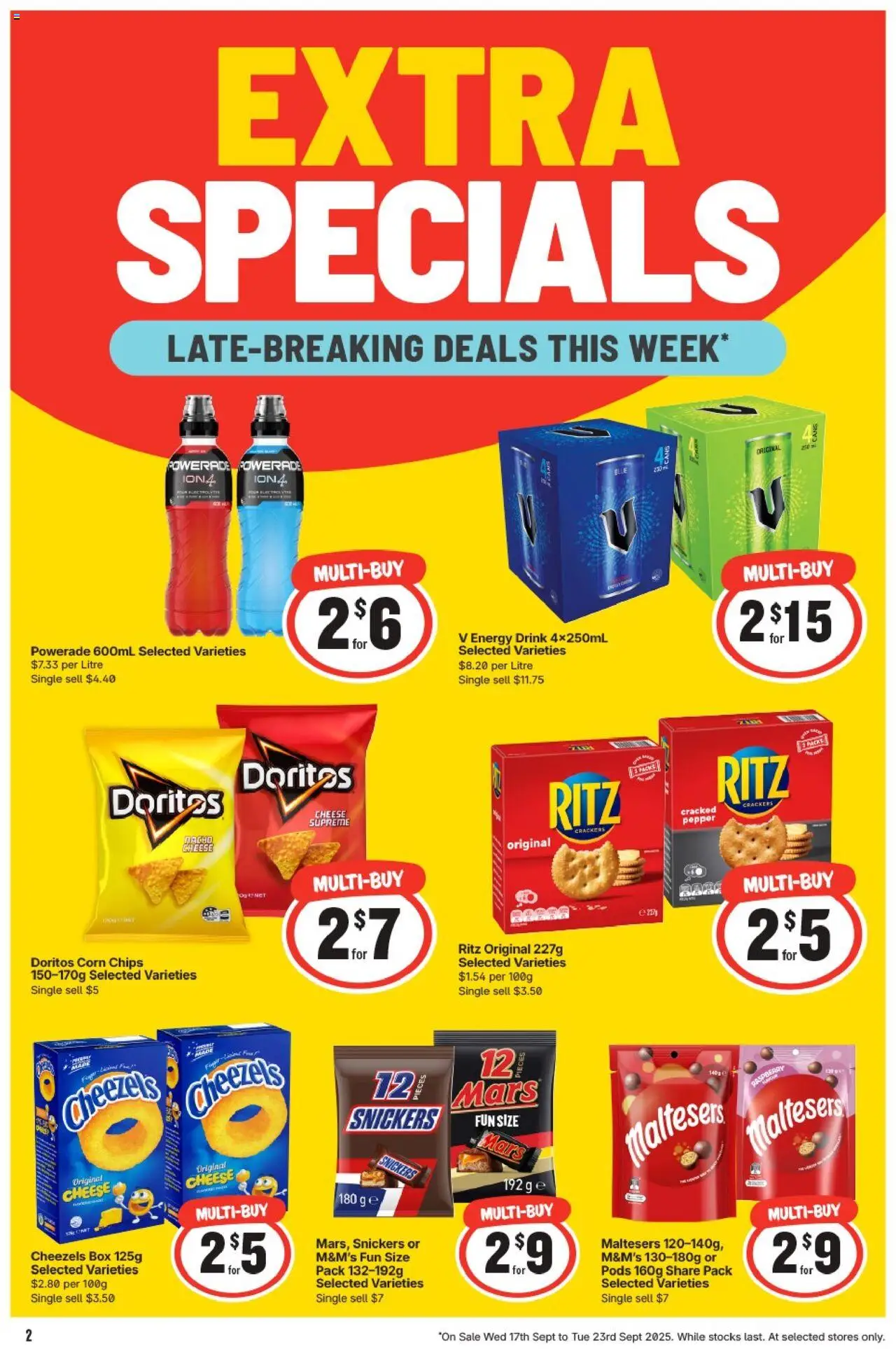 IGA catalogue - valid from 17.09.2025 | Page: 2 | Products: Crackers, Cheese, Pepper, Raspberry