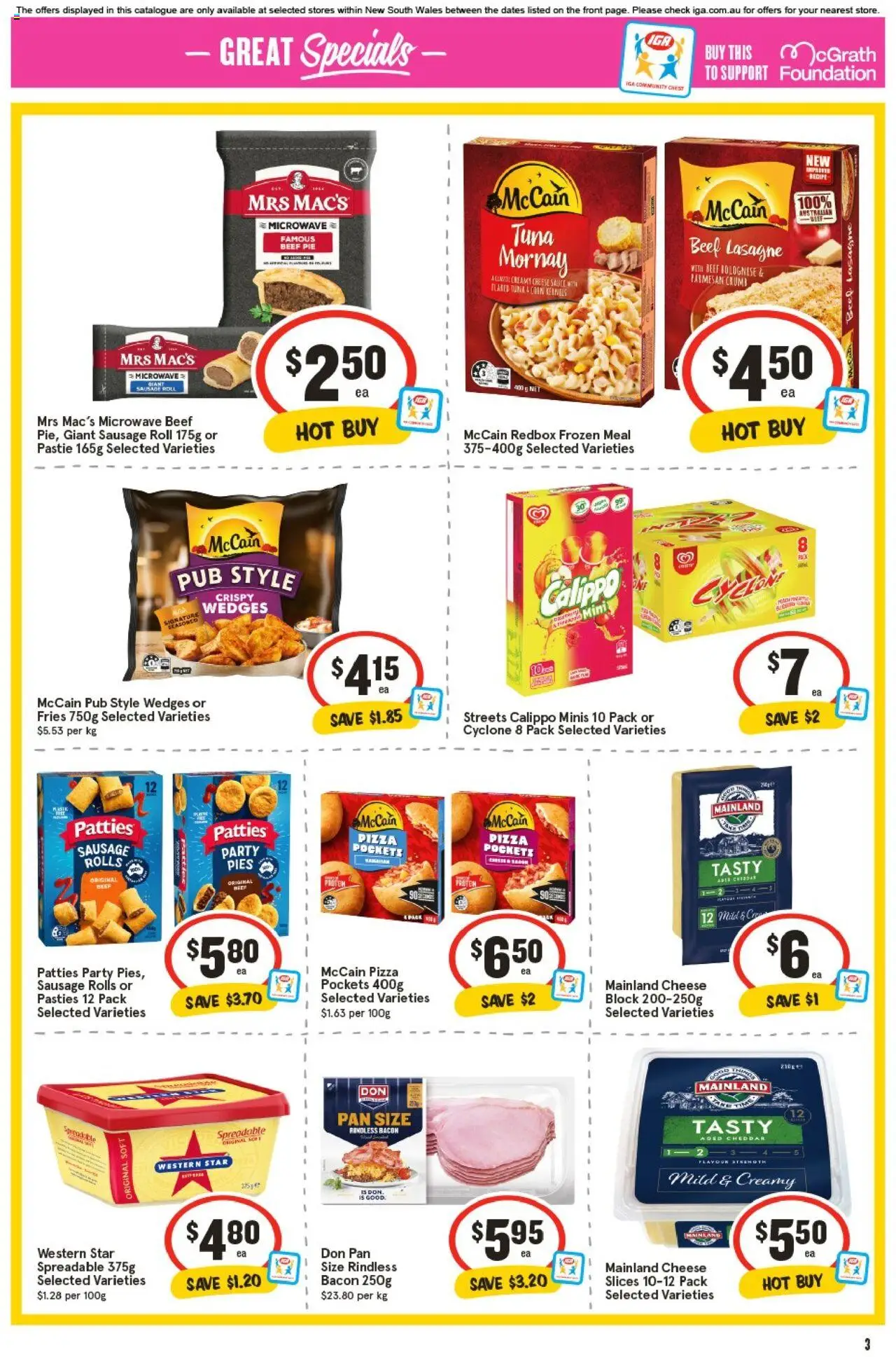 IGA catalogue - valid from 17.09.2025 | Page: 6 | Products: Sauce, Sausage, Pies, Foundation