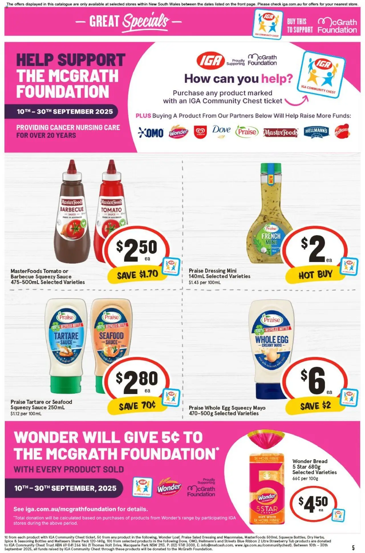 IGA catalogue - valid from 17.09.2025 | Page: 8 | Products: Salad, Sauce, Seafood, Foundation