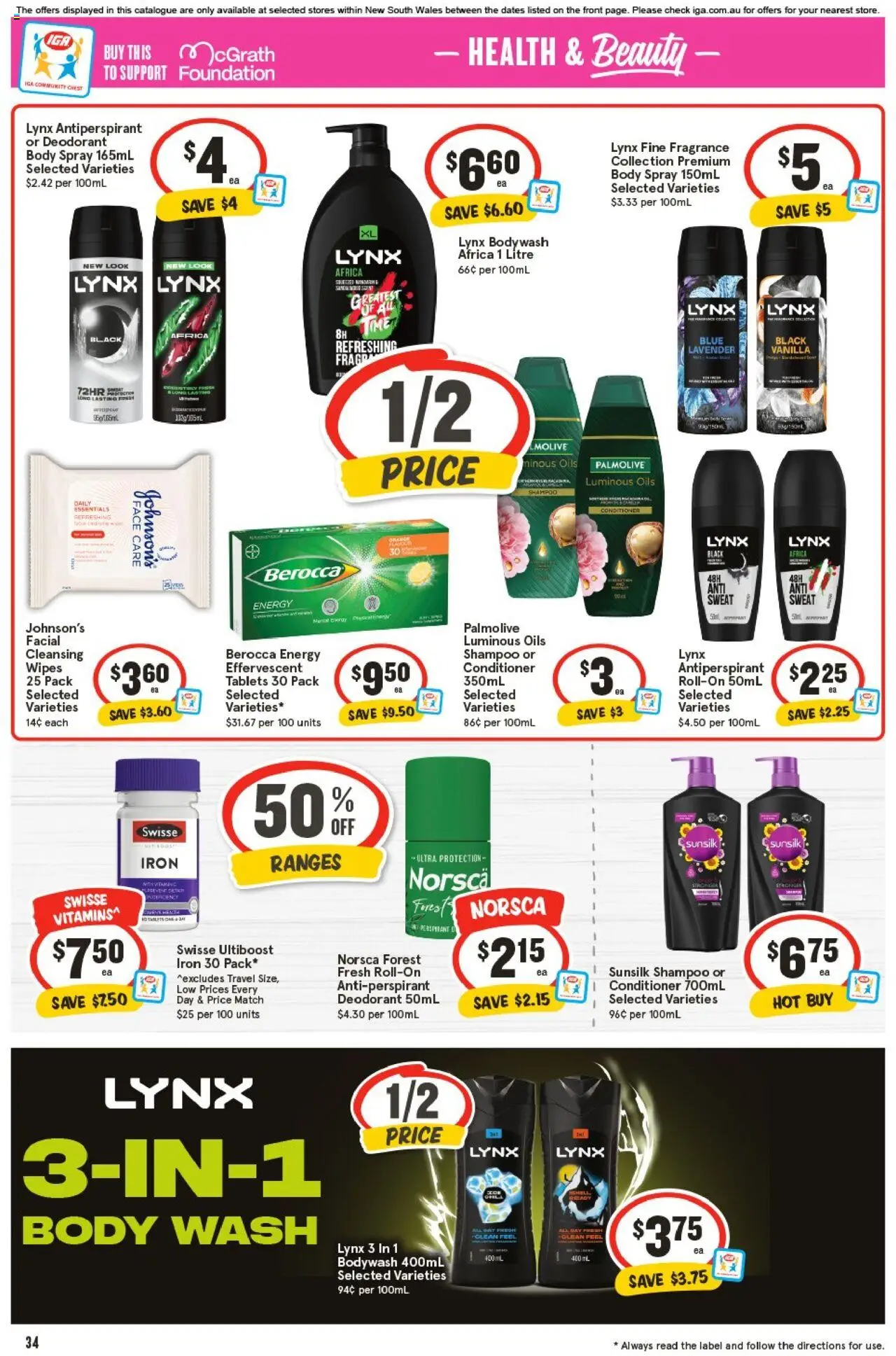IGA catalogue - valid from 17.09.2025 | Page: 33 | Products: Shampoo, Deodorant, Antiperspirant, Tablets