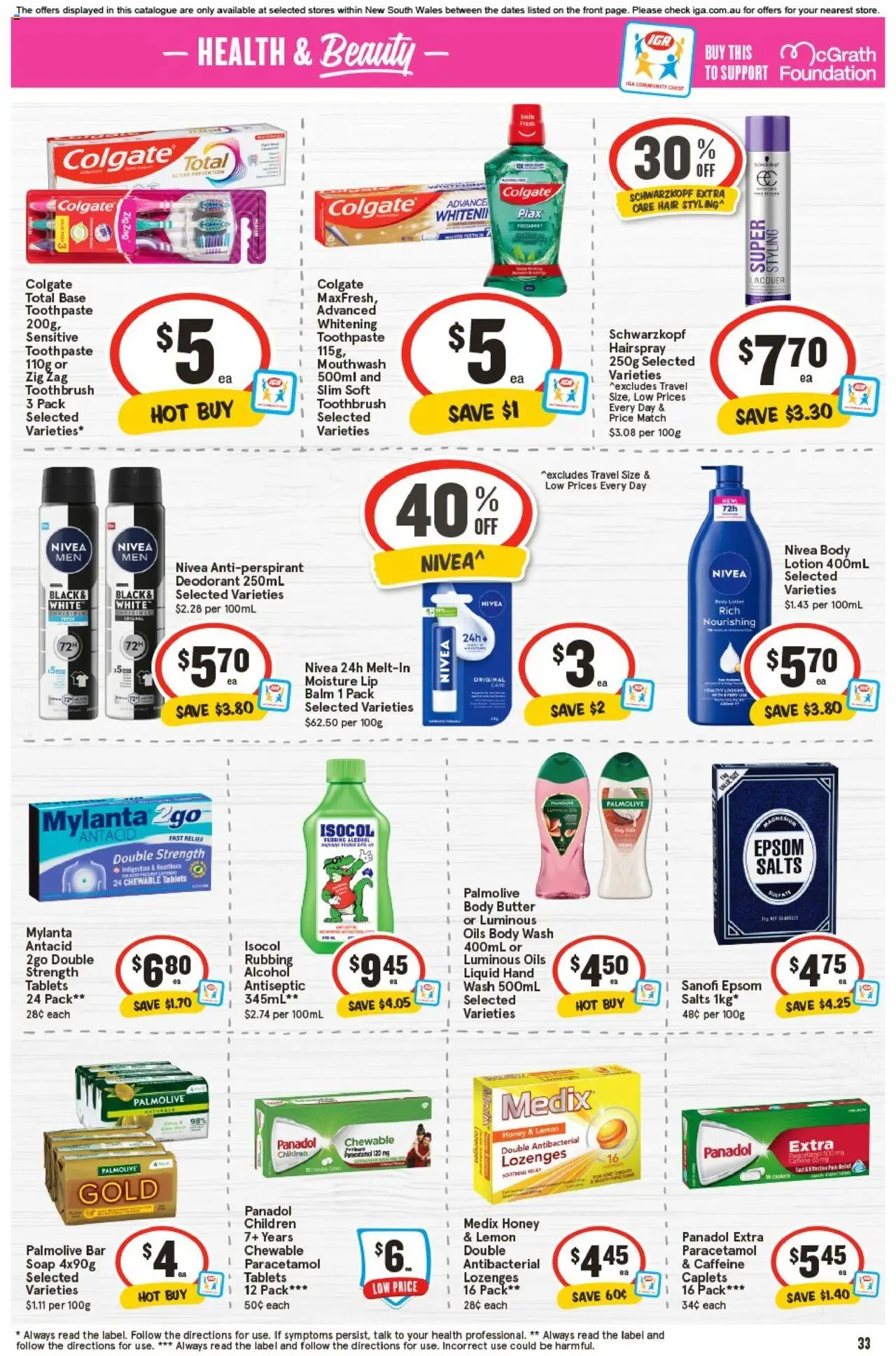 IGA catalogue - valid from 17.09.2025 | Page: 32 | Products: Toothpaste, Lemon, Toothbrush, Foundation
