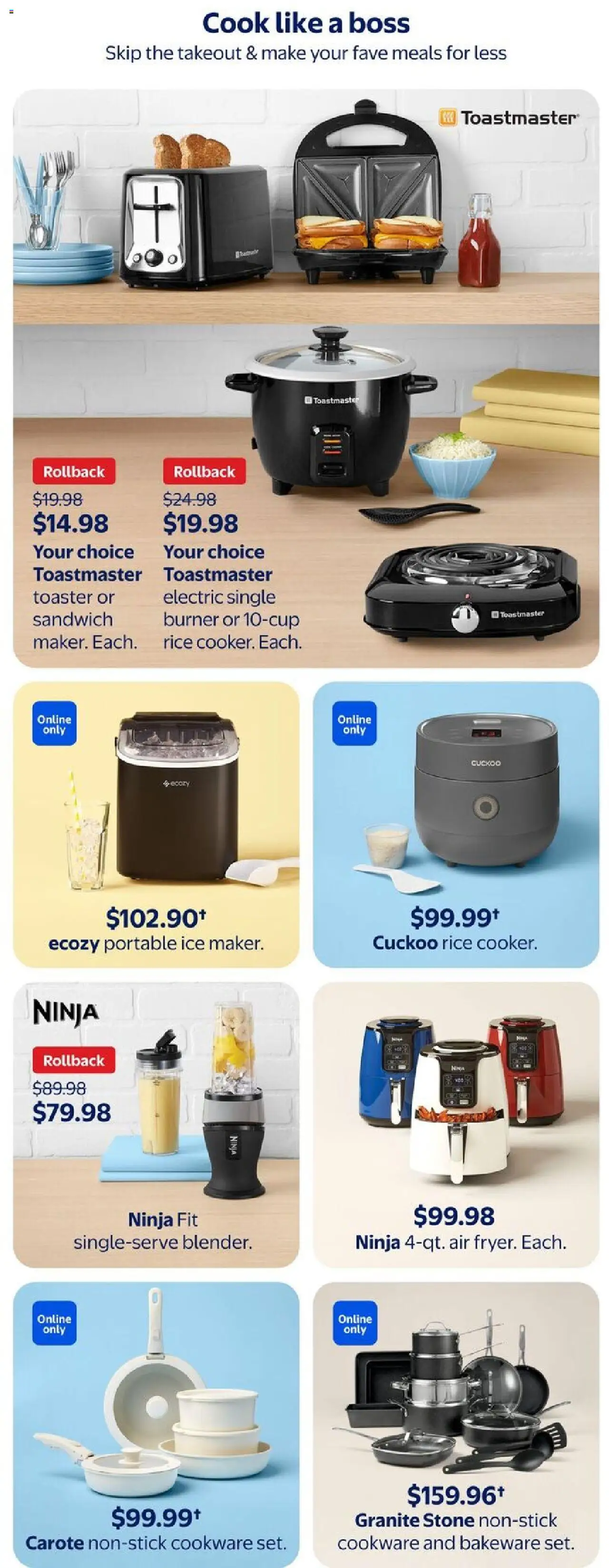 Walmart flyer valid from 07.08.2025 | Page: 18 | Products: Rice, Toaster