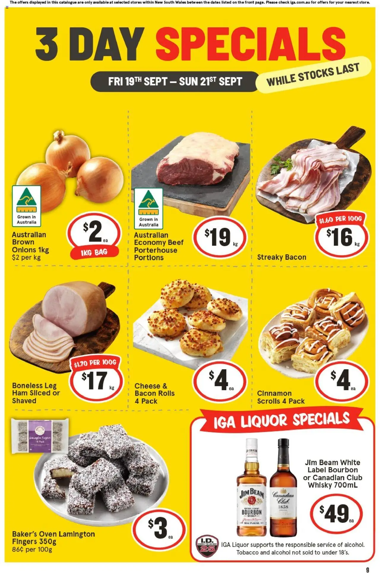 IGA catalogue - valid from 19.09.2025 | Page: 1 | Products: Cheese, Beef, Bag, Oven