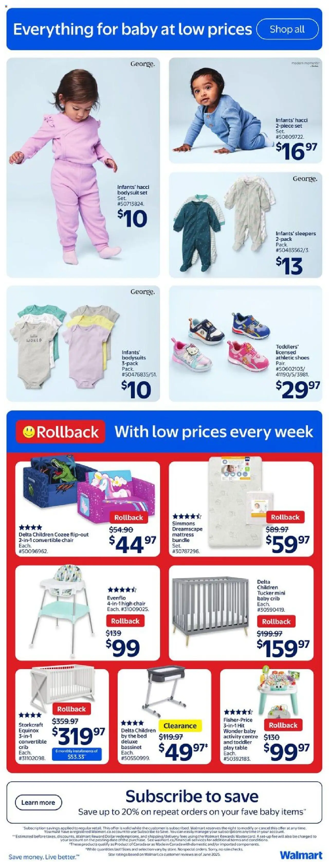 Walmart flyer valid from 18.09.2025 | Page: 16 | Products: Bed, Table, Chair, Shoes