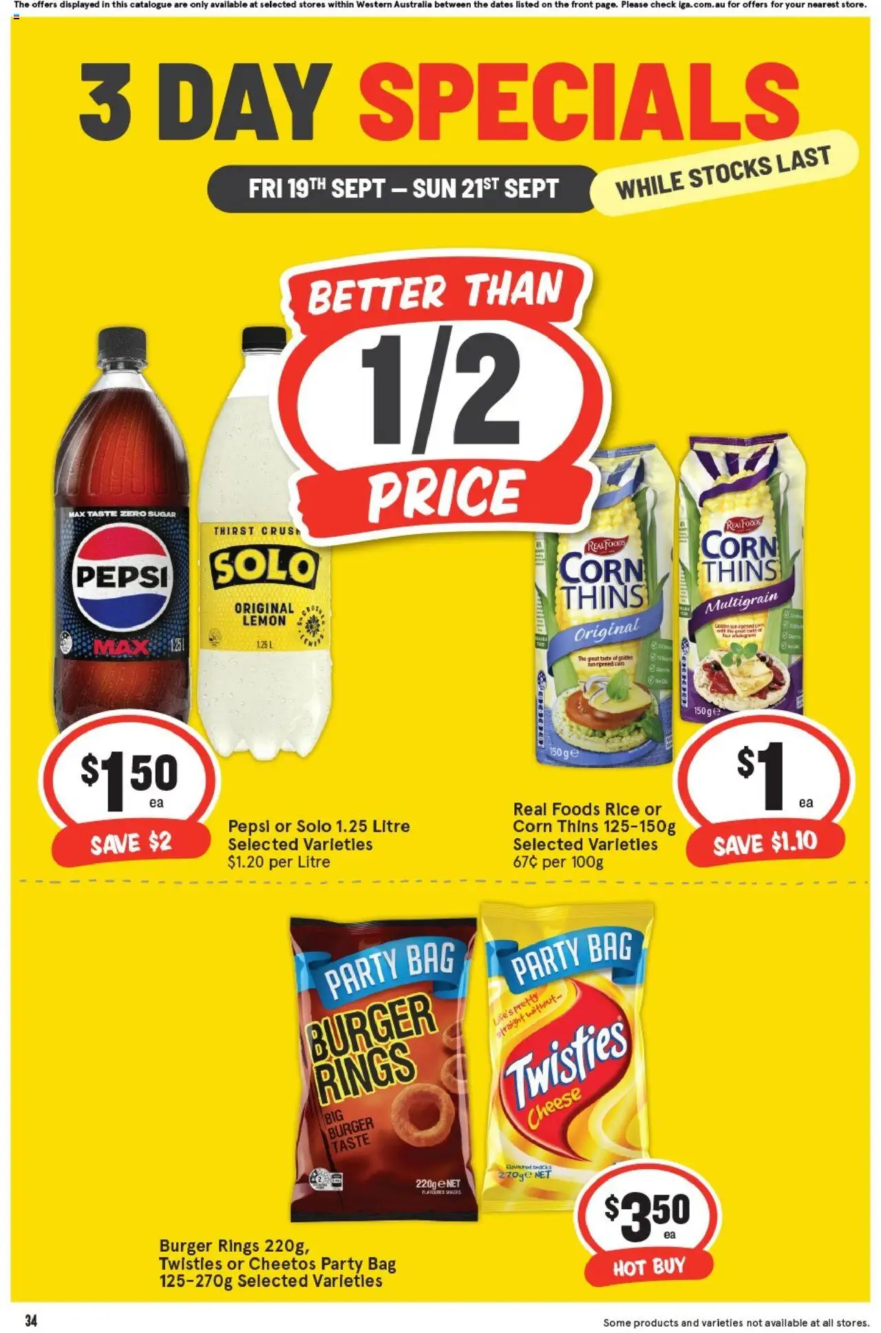 IGA catalogue - valid from 19.09.2025 | Page: 2 | Products: Rice, Pepsi, Lemon, Bag