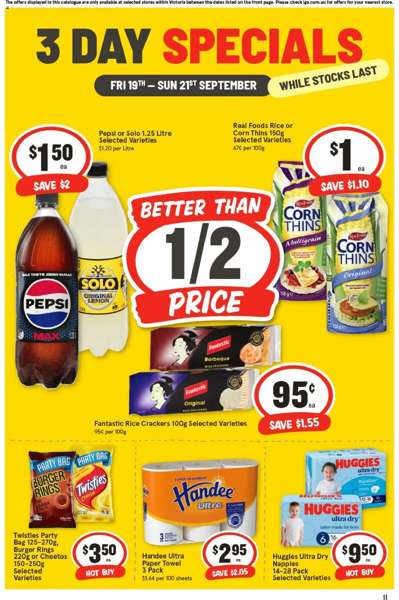 IGA catalogue - valid from 19.09.2025 | Page: 2 | Products: Nappies, Pepsi, Sugar, Lemon