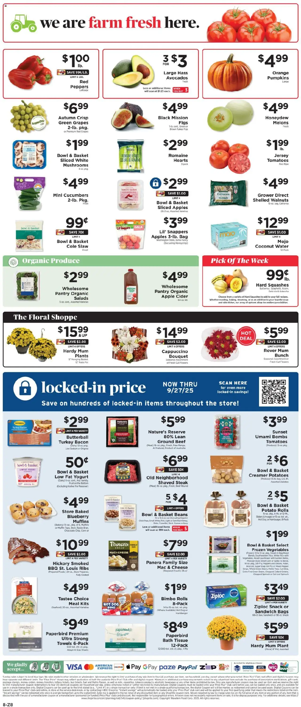 ShopRite Weekly Ad 2 - valid from 18.09.2025 | Page: 9 | Products: Bakery, Romaine, Beef, Cucumbers