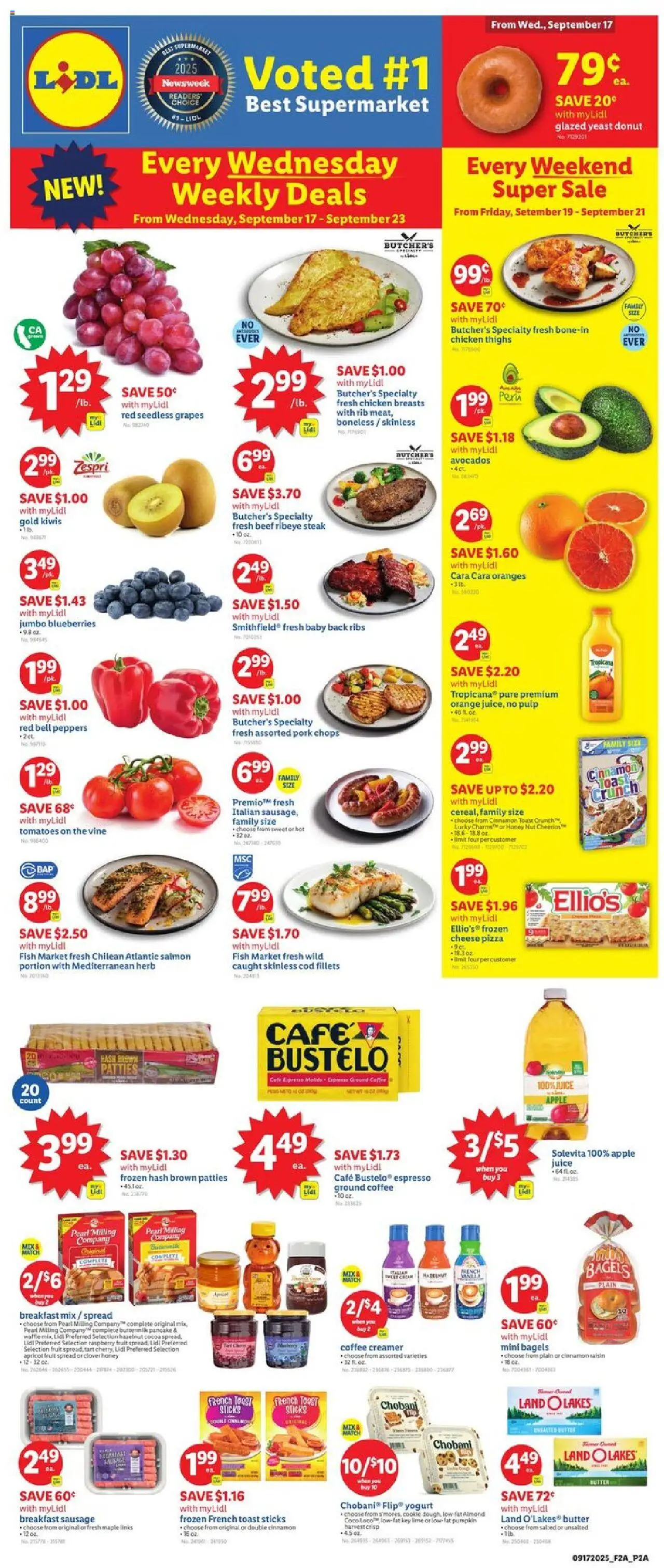 Lidl Weekly Ad - DC - valid from 17.09.2025 | Page: 1 | Products: Butter, Pork, Beef, Lime