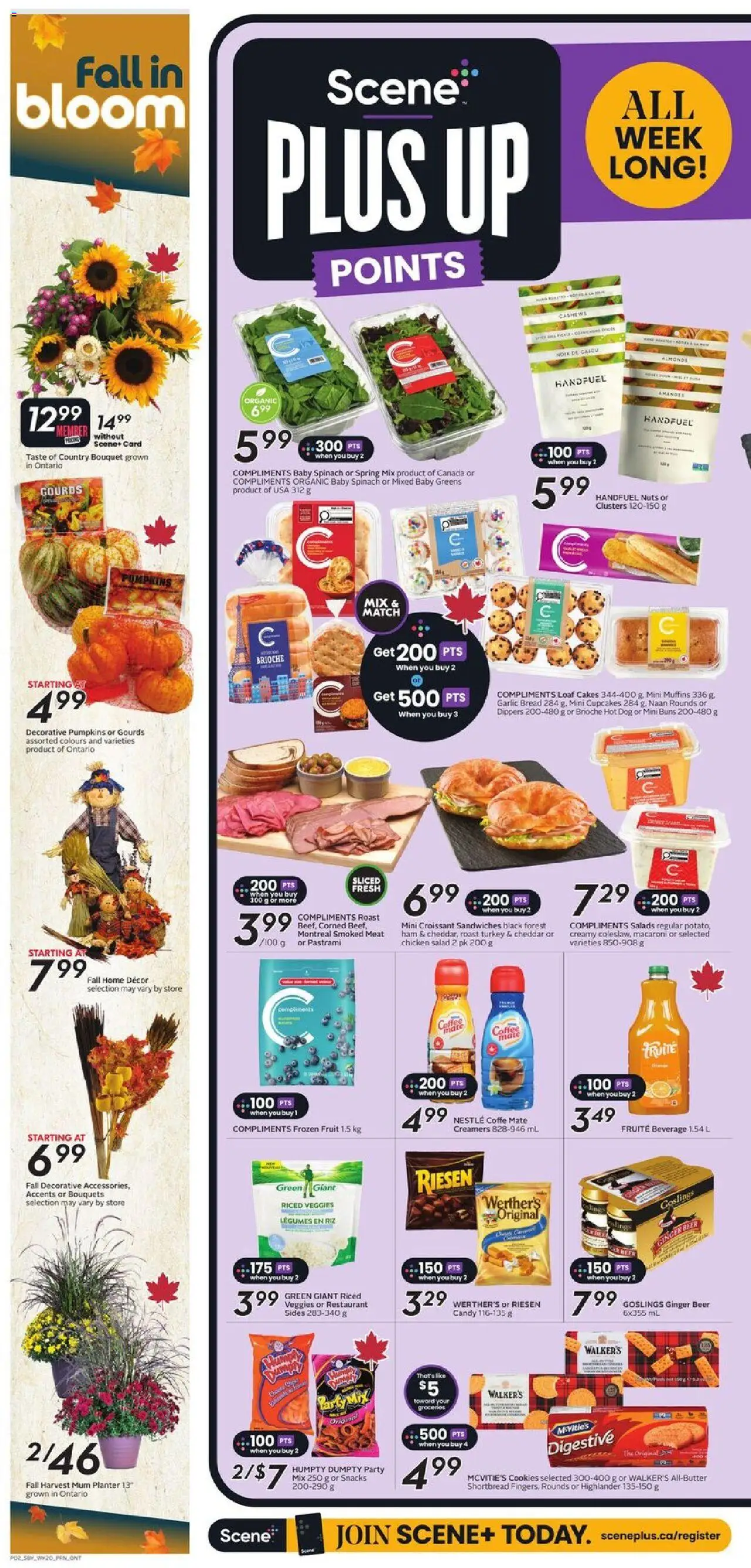 Sobeys flyer valid from 11.09.2025 | Page: 5 | Products: Nuts, Cookies, Turkey, Chicken