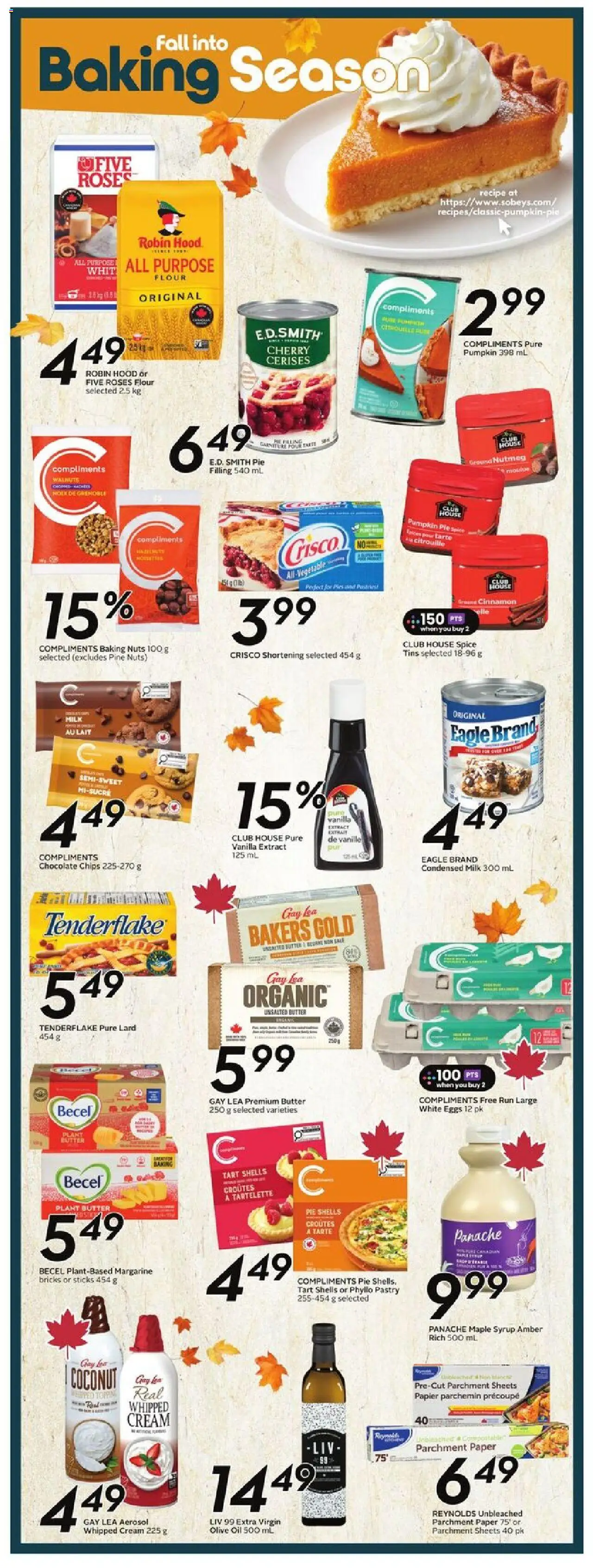 Sobeys flyer valid from 11.09.2025 | Page: 23 | Products: Cream, Oil, Chocolate, Pumpkin