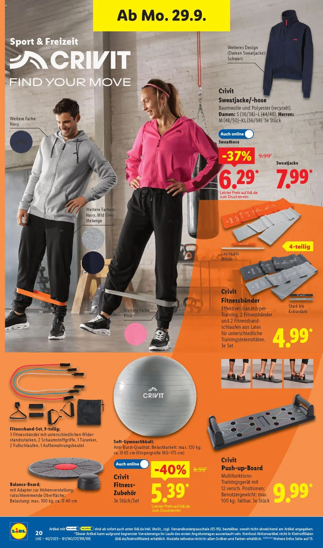 Lidl Prospekt Holzminden – gültig ab 29.09.2025 | Seite: 12 | Produkte: Adapter, Sweathose, Sweatjacke