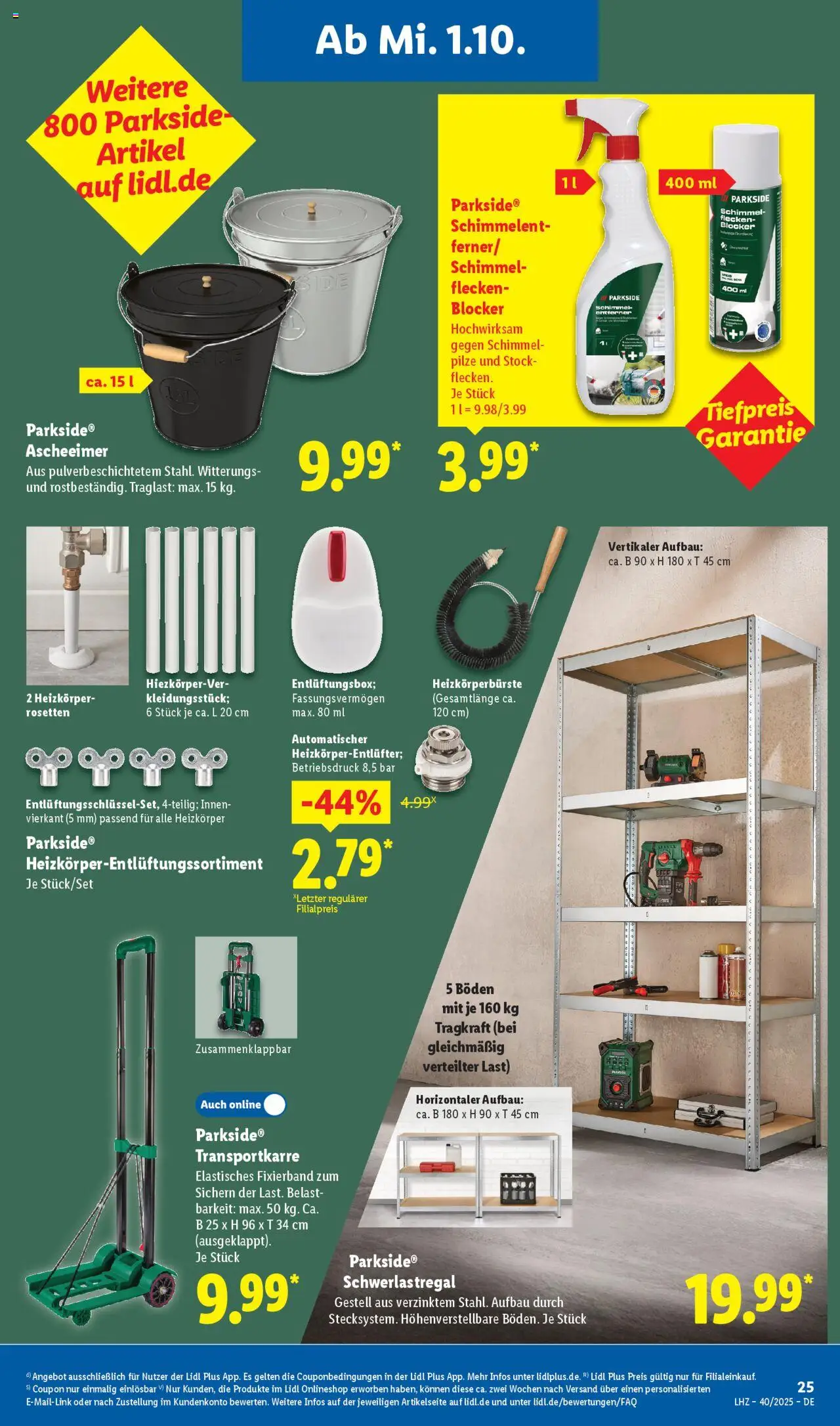 Lidl Prospekt Holzminden – gültig ab 29.09.2025 | Seite: 17 | Produkte: Heizkörper, Schwerlastregal