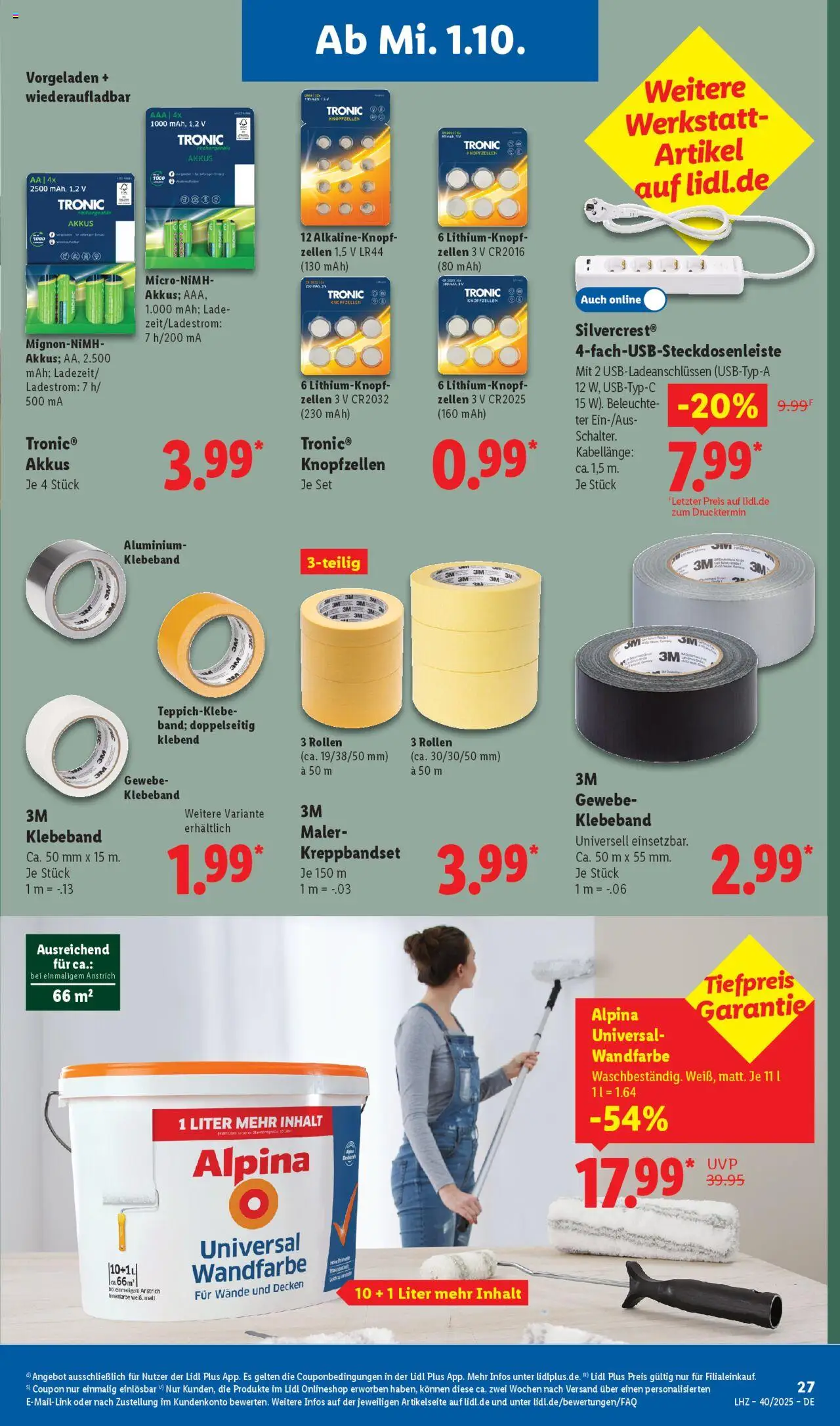 Lidl Prospekt Holzminden – gültig ab 29.09.2025 | Seite: 19 | Produkte: Wandfarbe