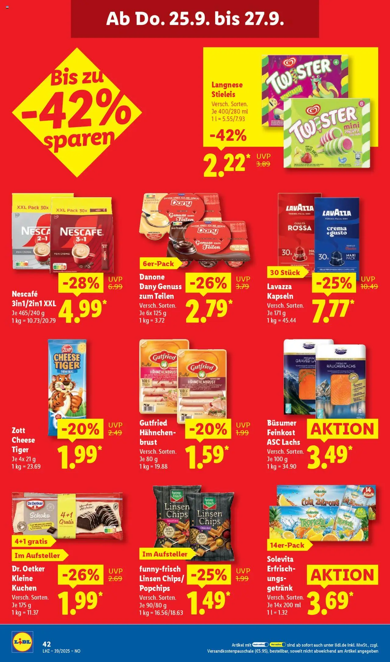 Lidl Prospekt Holzminden – gültig ab 22.09.2025 | Seite: 58 | Produkte: Lavazza, Lachs, Räucherlachs, Chili