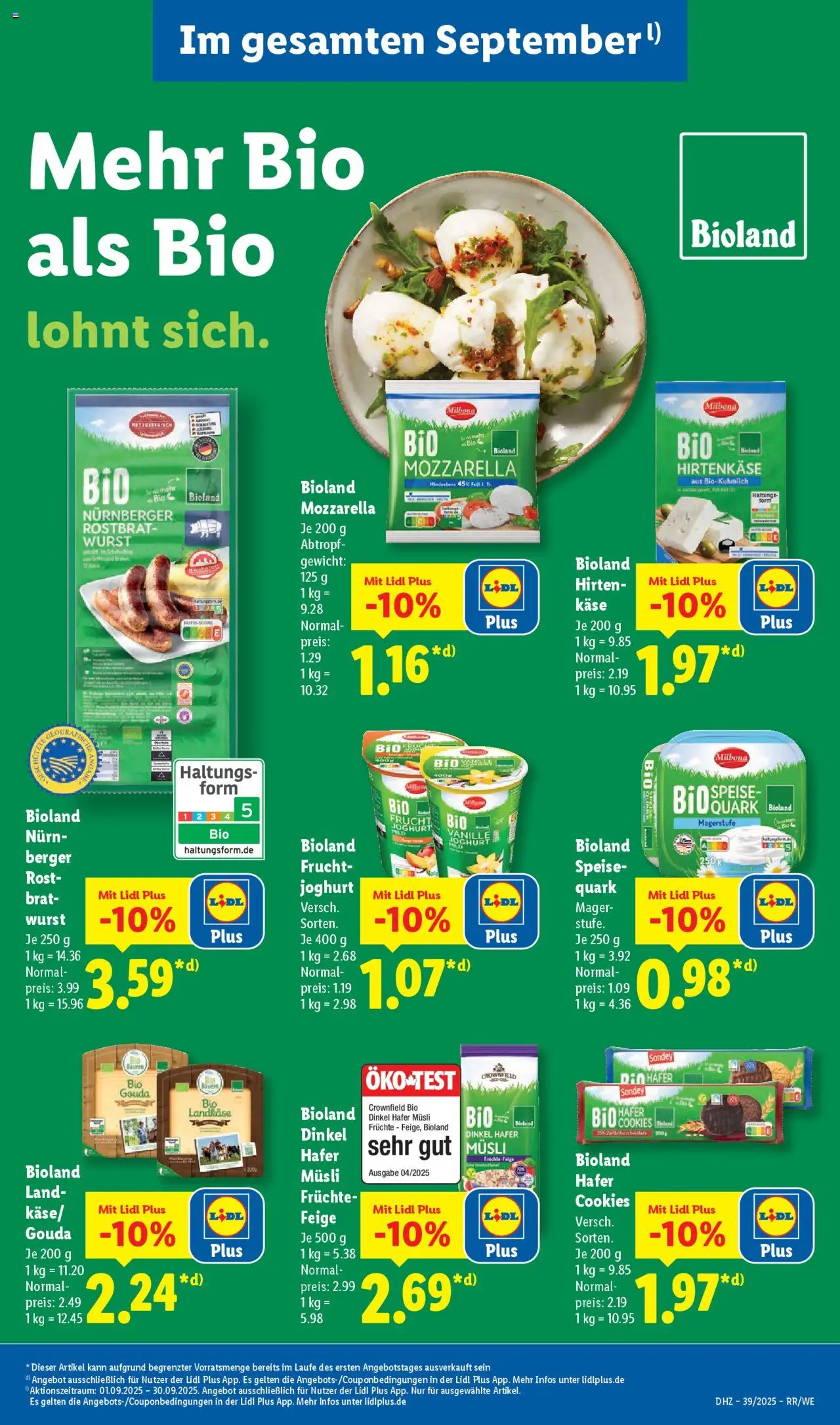 Lidl Prospekt Hilders – gültig ab 22.09.2025 | Seite: 9 | Produkte: Gewicht, Quark, Gouda, Wurst