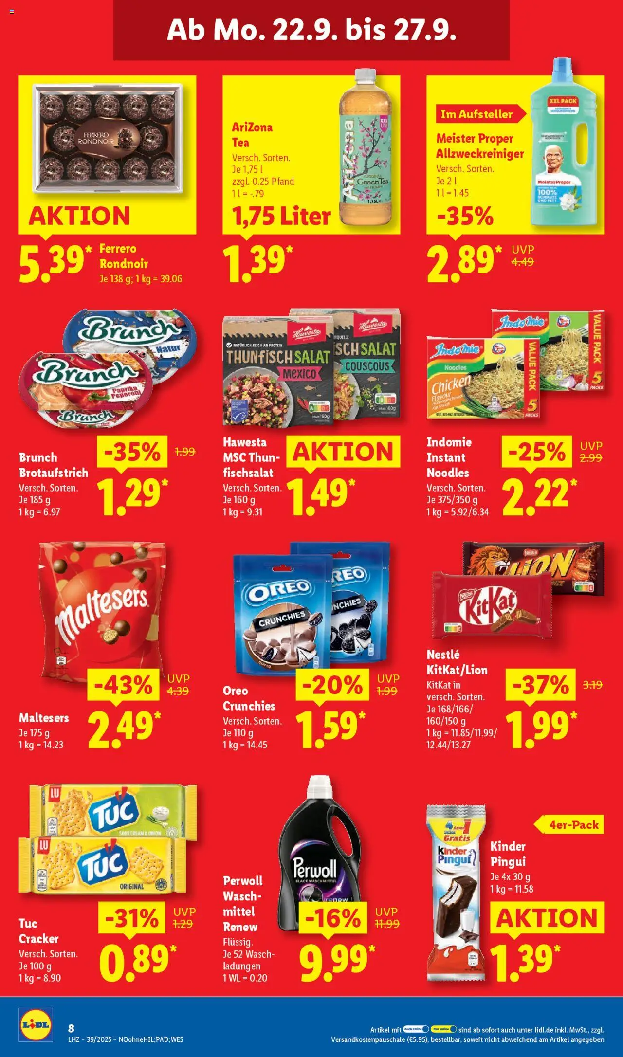 Lidl Prospekt Hohenkirchen – gültig ab 22.09.2025 | Seite: 16 | Produkte: Thunfisch, Perwoll, Paprika, Waschmittel