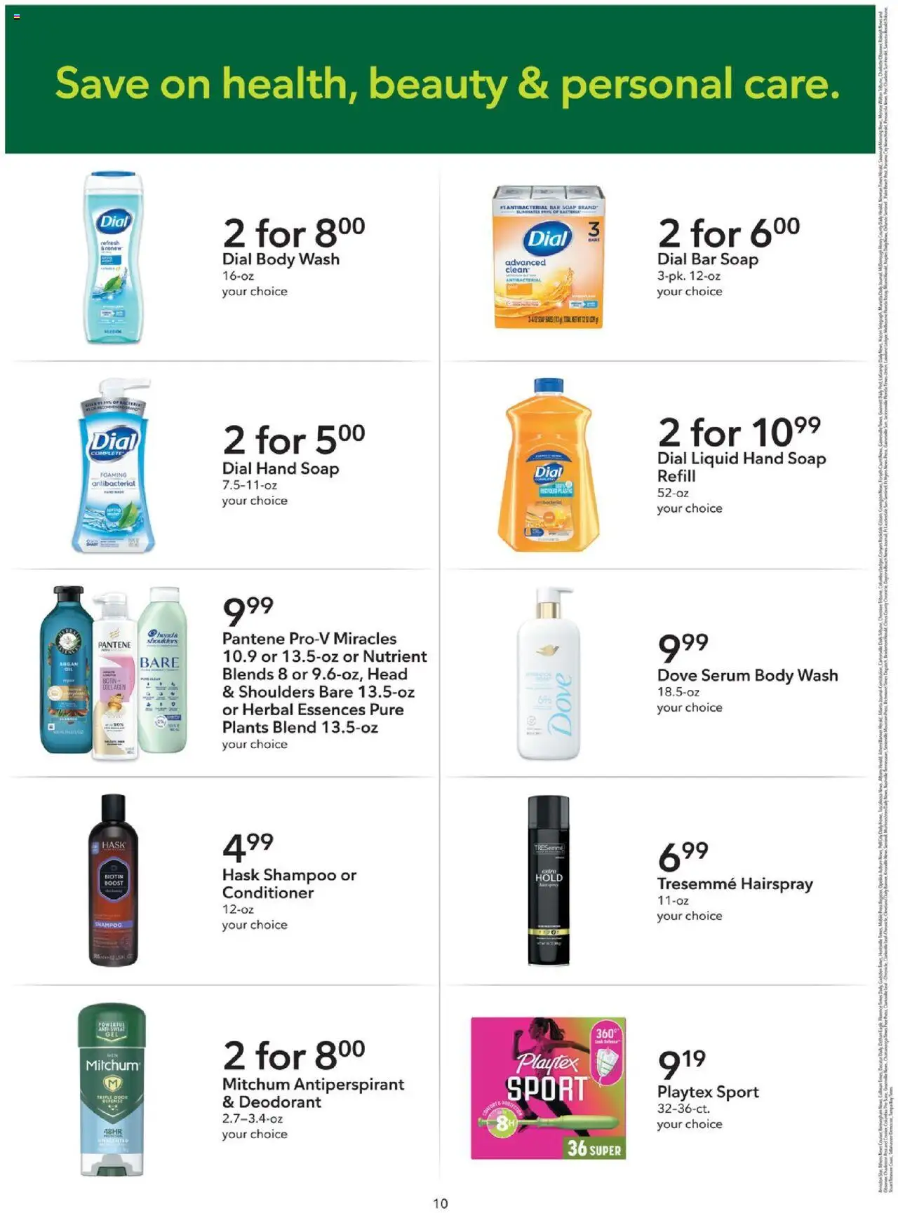 Publix Extra Savings - valid from 20.09.2025 | Page: 10 | Products: Biotin, Conditioner, Antiperspirant, Bar Soap