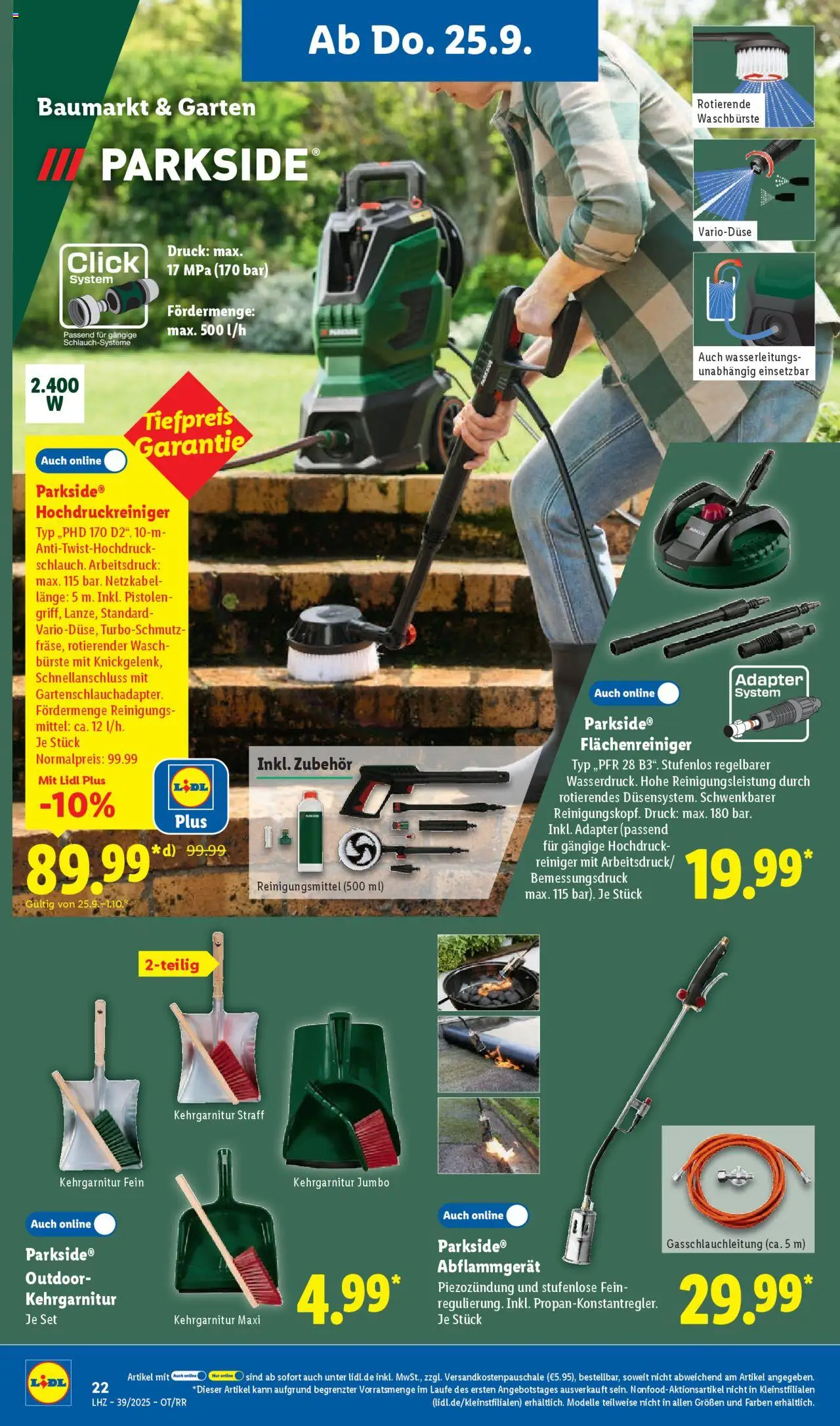 Lidl Prospekt Grimma – gültig ab 22.09.2025 | Seite: 32 | Produkte: Adapter, Tür, Bürste, Hochdruckreiniger