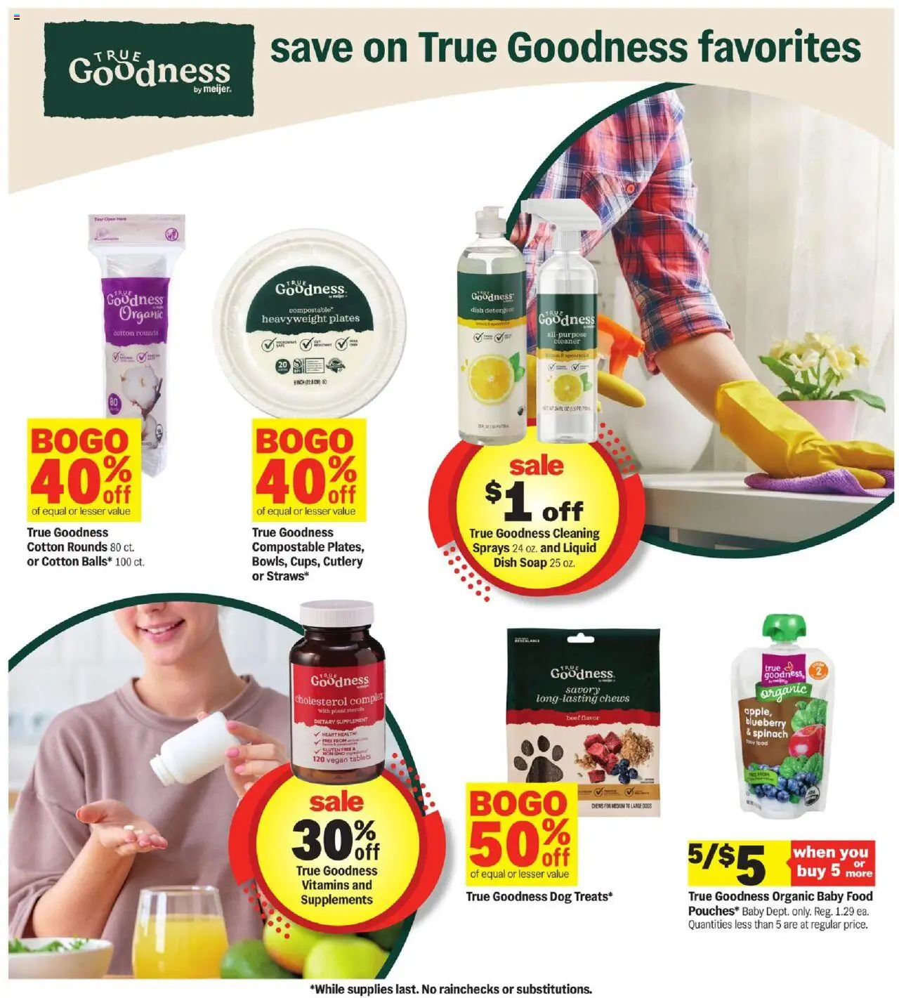 Meijer Weekly Ad - MI - valid from 17.09.2025 | Page: 22 | Products: Spinach, Beef, Detergent, Lemon