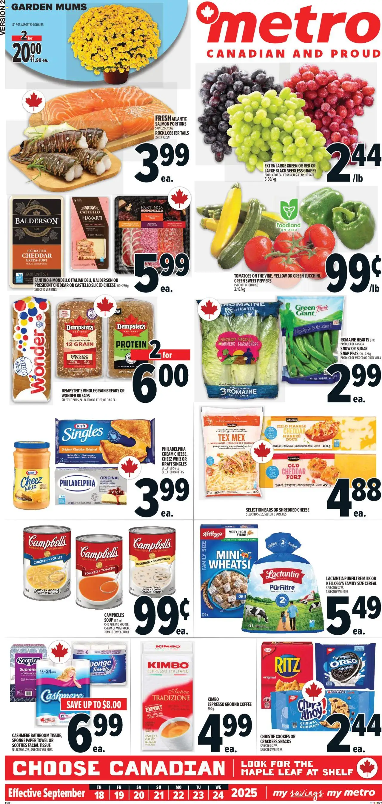Metro flyer valid from 18.09.2025 | Page: 2 | Products: Cookies, Shelf, Cheese, Coffee