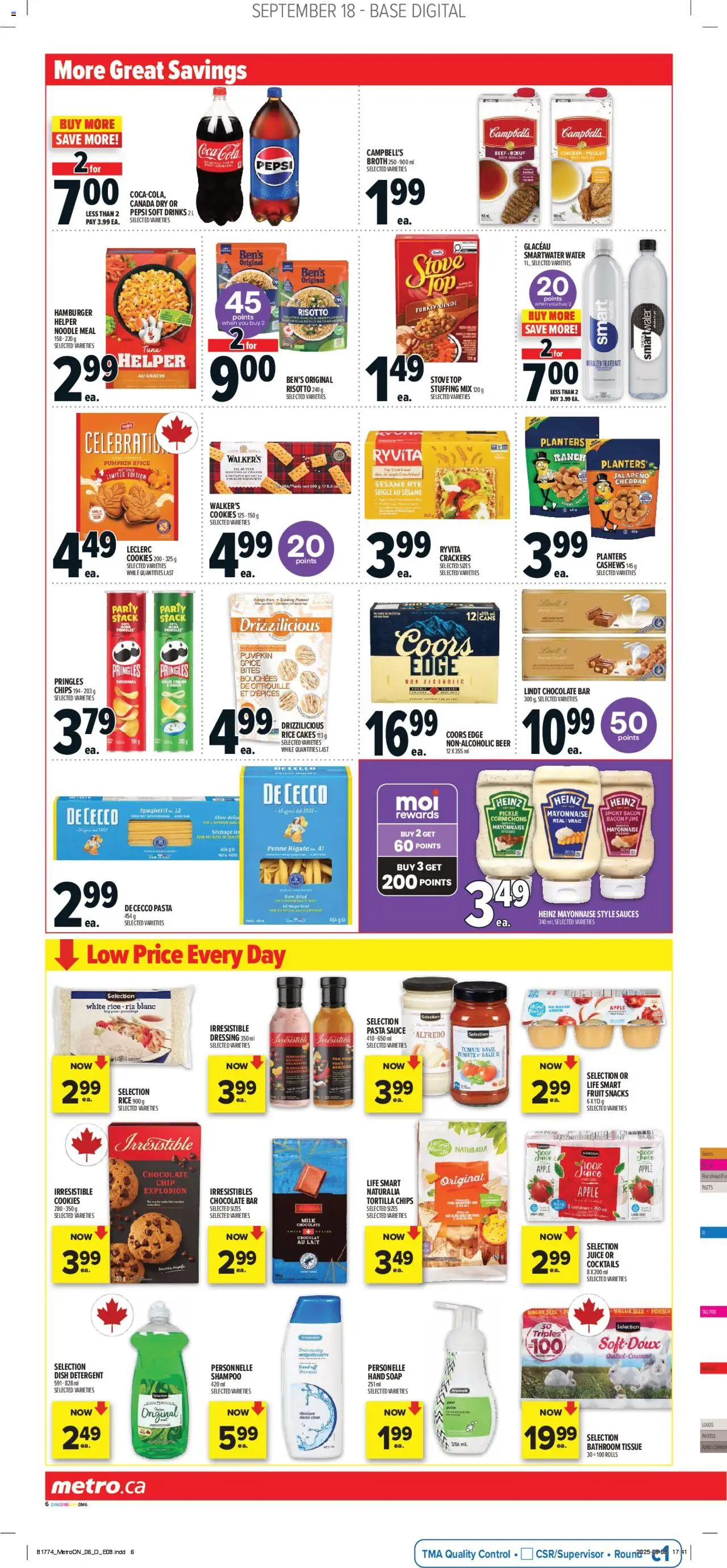 Metro flyer valid from 18.09.2025 | Page: 10 | Products: Pasta, Cookies, Pumpkin, Beer