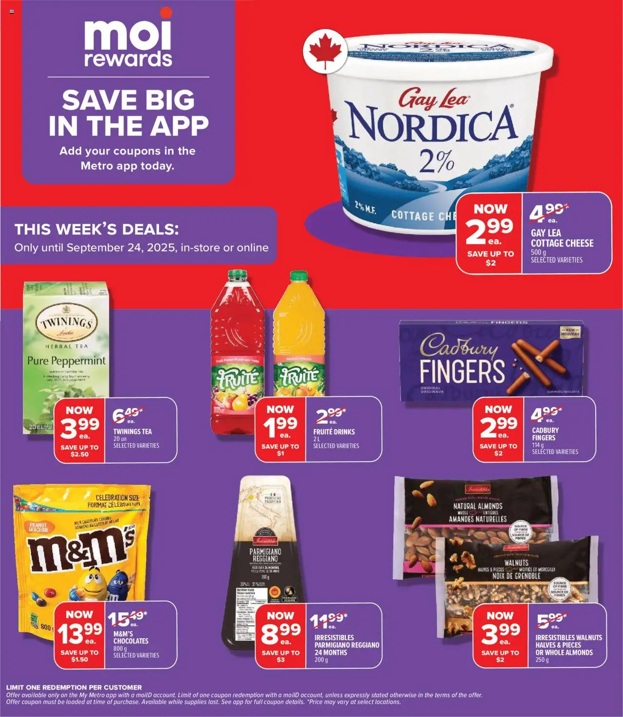Metro flyer valid from 18.09.2025 | Page: 5 | Products: Candies, Cottage cheese, Milk, Chocolate
