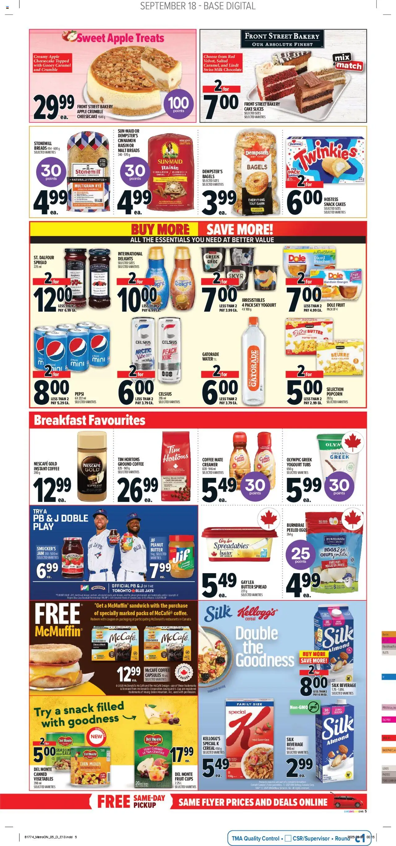 Metro flyer valid from 18.09.2025 | Page: 10 | Products: Milk, Coffee, Chocolate, Juice