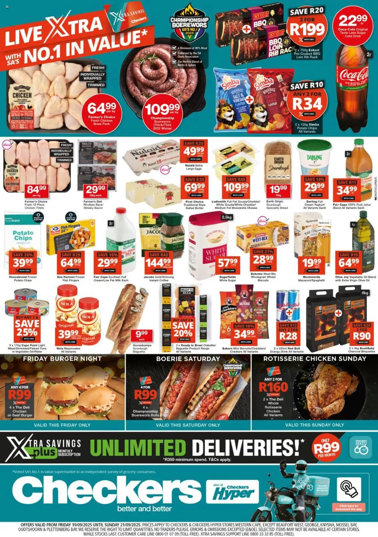 New Checkers catalogue – valid from 19.09.2025 | Page: 1 | Products: Vinegar, Fish, Spices, Estuche organizador de viaje