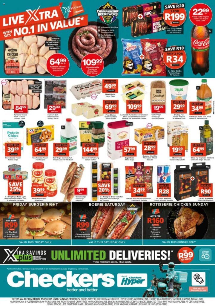 Checkers catalogue Specials Friday 19 September Western Cape - Xtra Savings 3 Checkers catalogue Specials Friday 19 September Western Cape – Xtra Savings