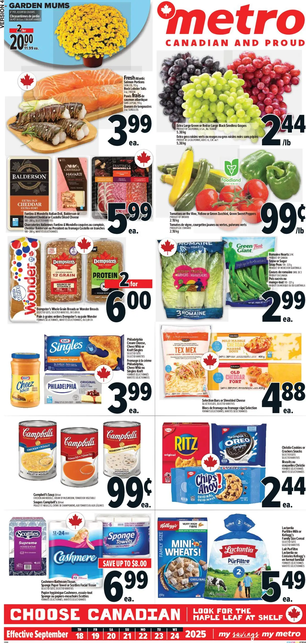 Metro flyer valid from 18.09.2025 | Page: 2 | Products: Sponge, Shelf, Chicken, Tomatoes