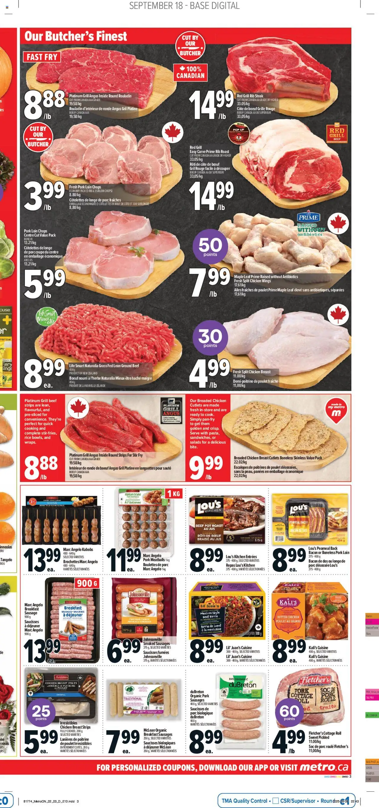 Metro flyer valid from 18.09.2025 | Page: 7 | Products: Grill, Butter, Cheese, Chicken