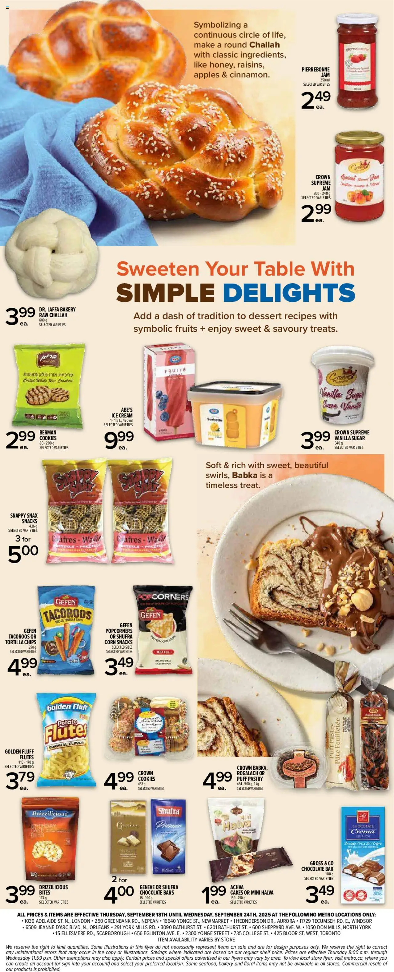 Metro flyer valid from 18.09.2025 | Page: 4 | Products: Ice cream, Bakery, Shelf, Apples