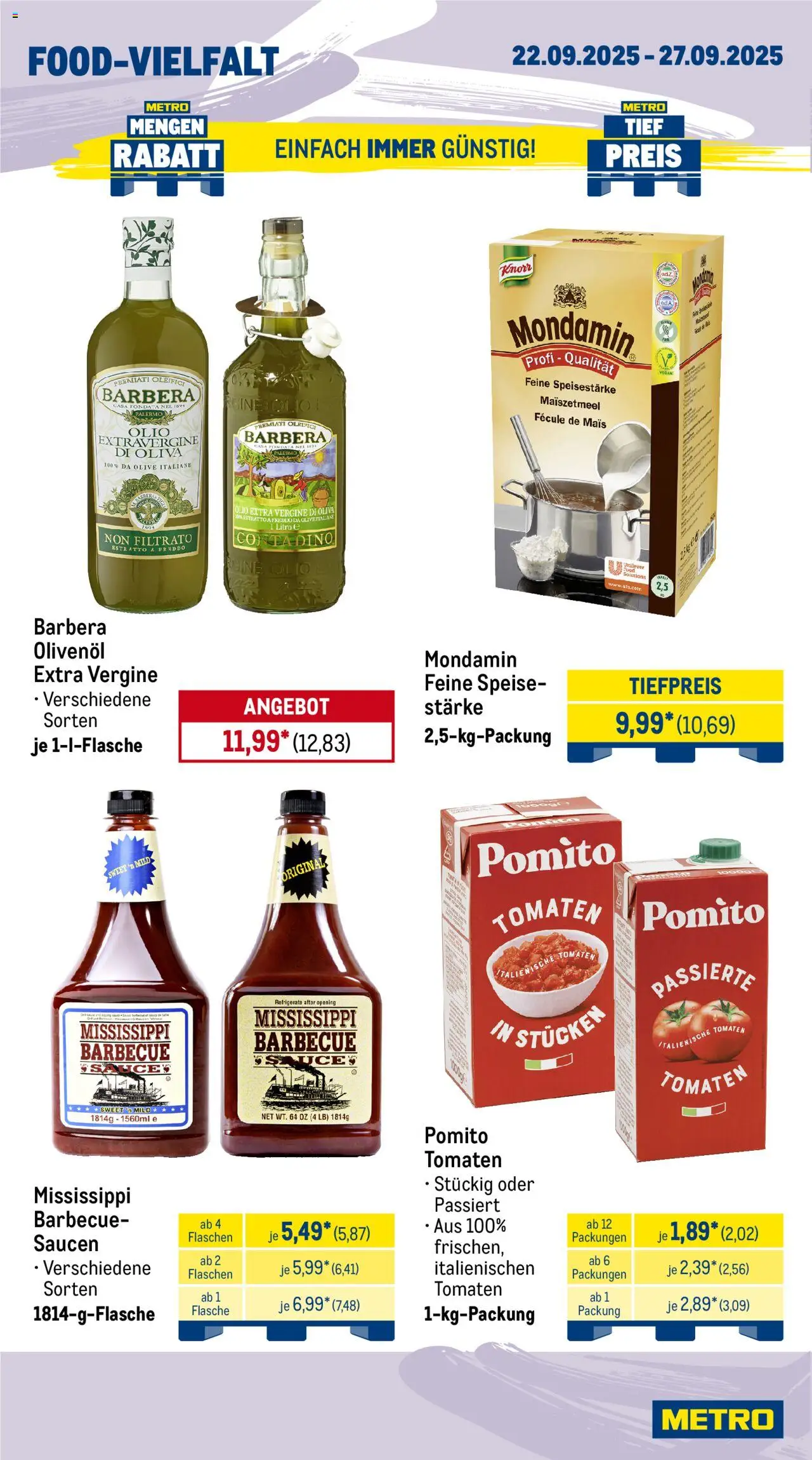 Metro Wochen-Angebote Gastro – gültig ab 22.09.2025 | Seite: 12 | Produkte: Olivenol, Tomaten, Knorr