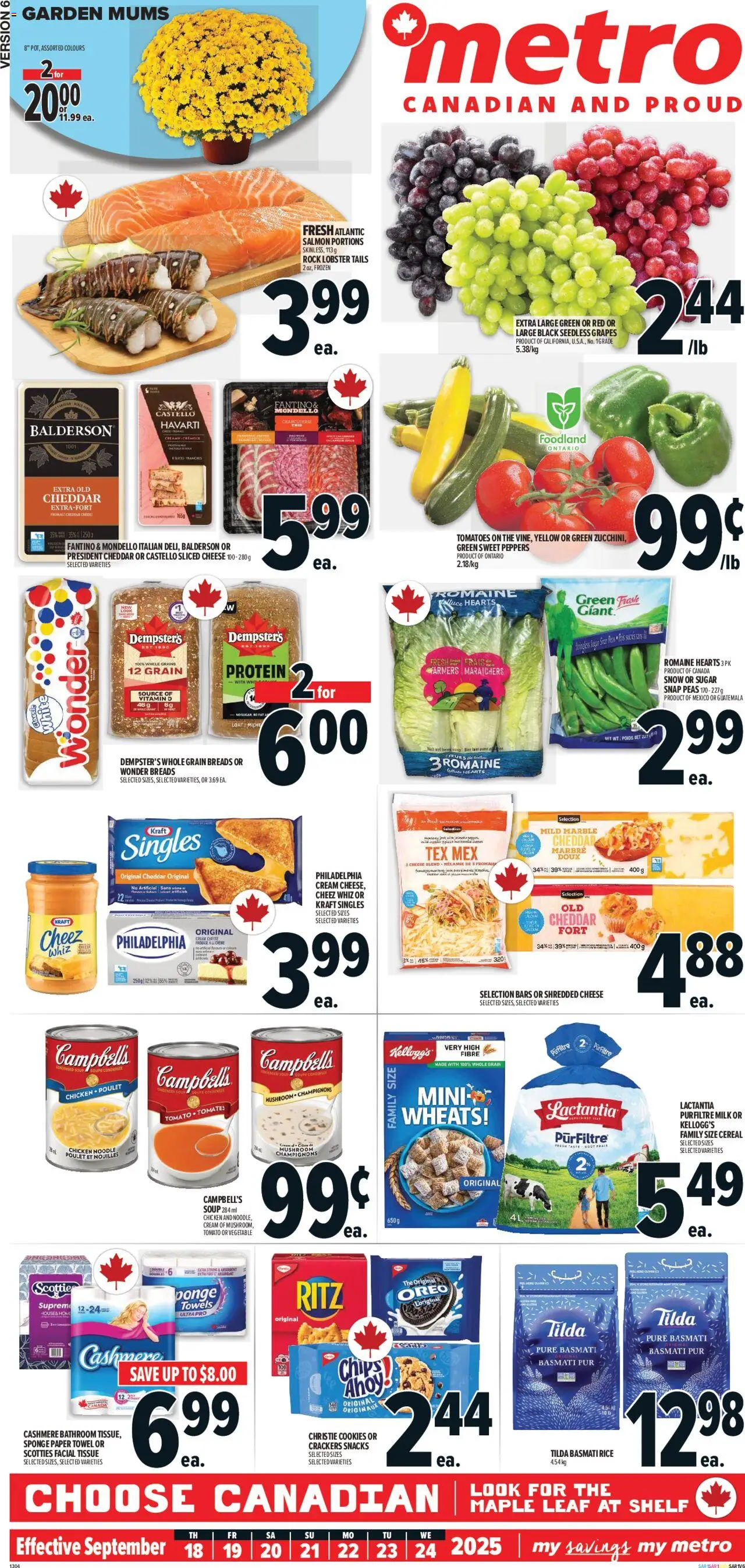 Metro flyer valid from 18.09.2025 | Page: 2 | Products: Rice, Cream, Milk, Tomatoes