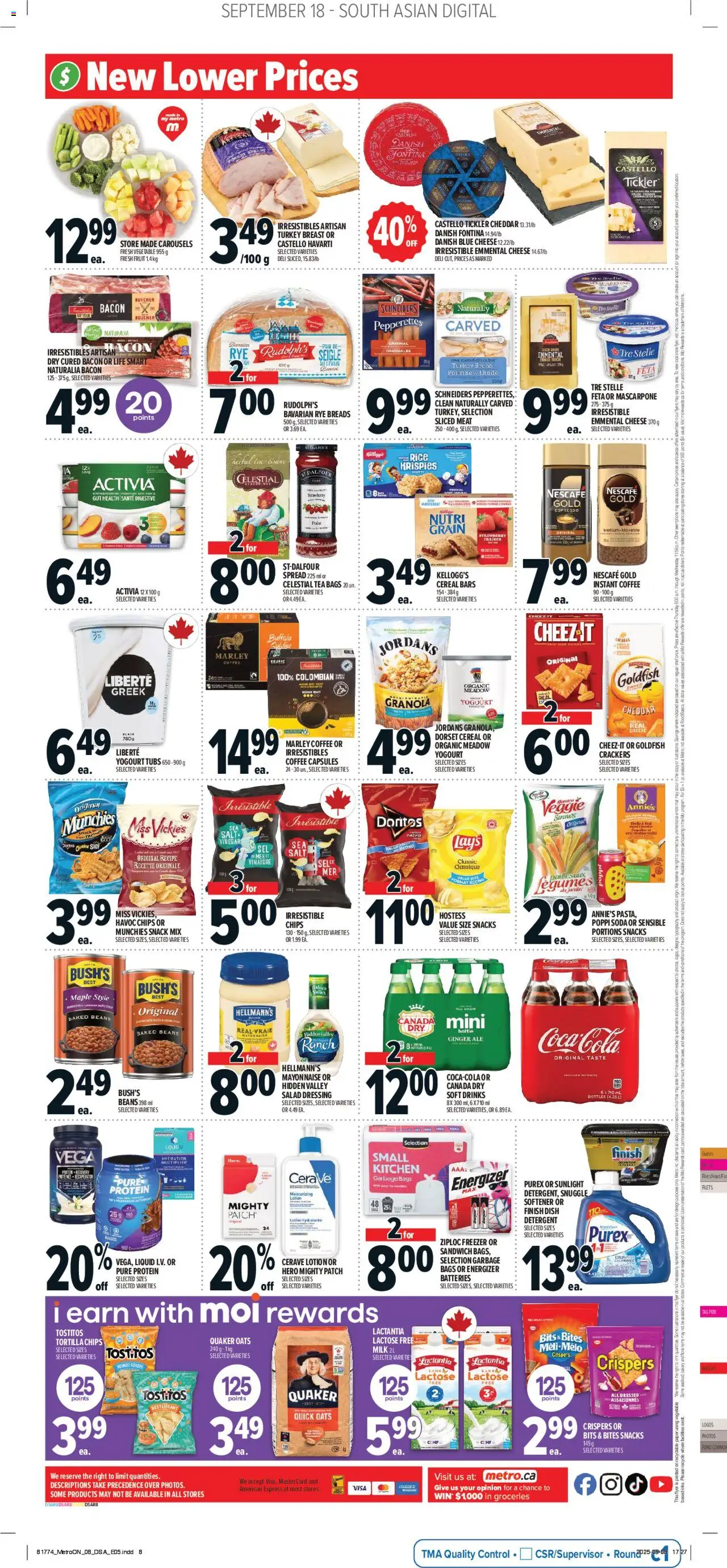 Metro flyer valid from 18.09.2025 | Page: 4 | Products: Salad, Freezer, Cheese, Coffee
