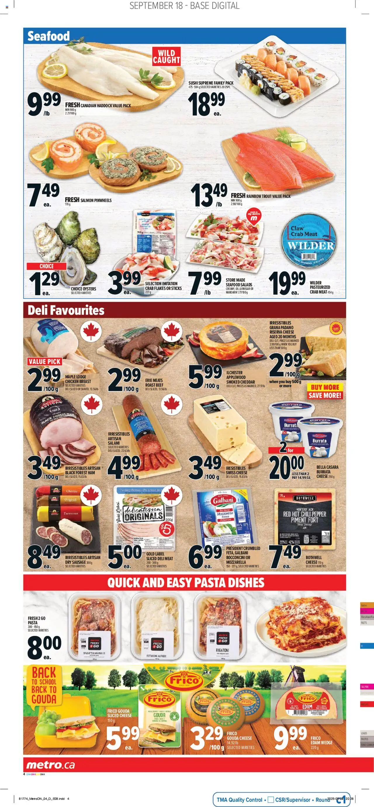 Metro flyer valid from 18.09.2025 | Page: 8 | Products: Beef, Turkey, Oil, Chicken