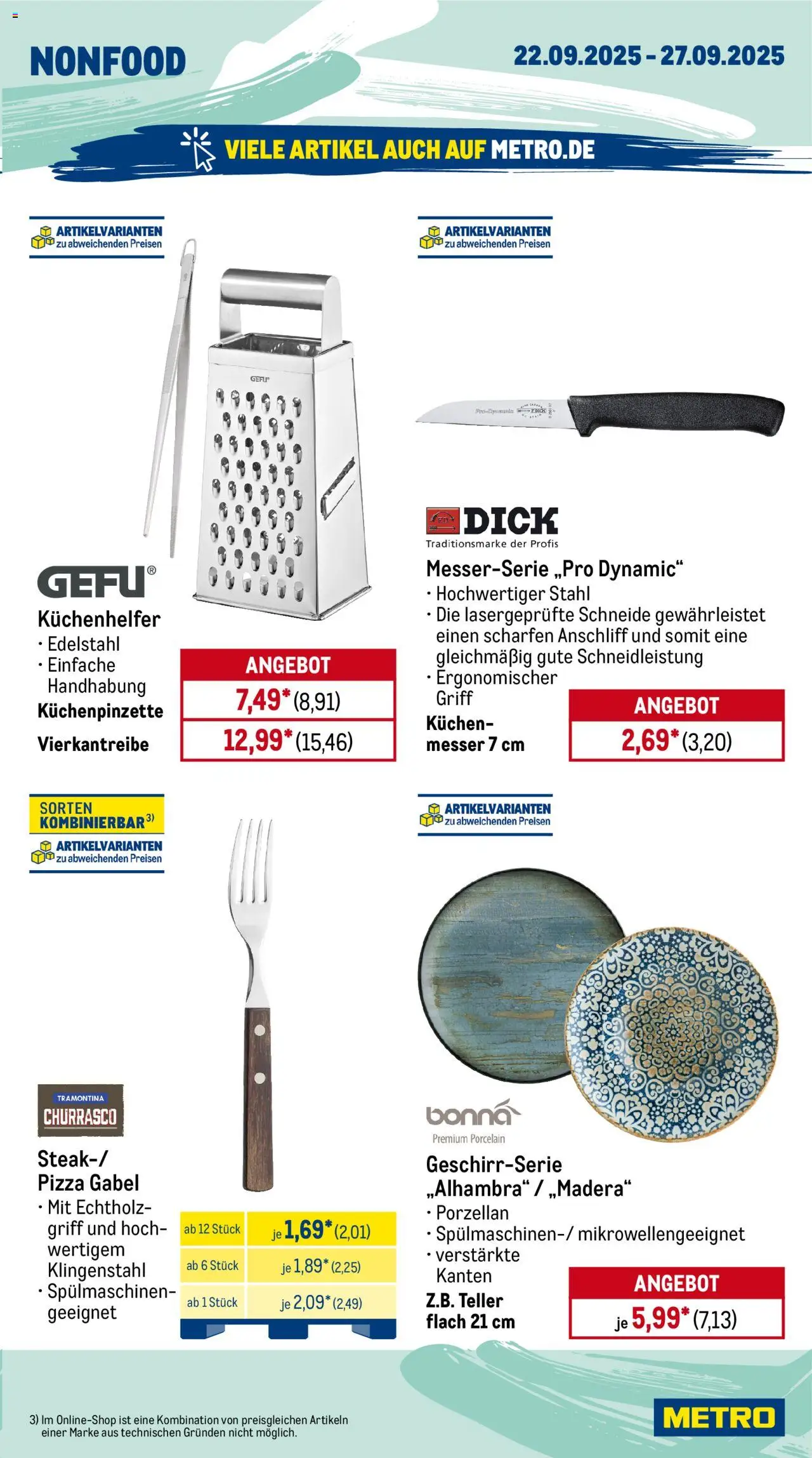 Metro Prospekt 	 – gültig ab 22.09.2025 | Seite: 21 | Produkte: Pizza, Kuchen