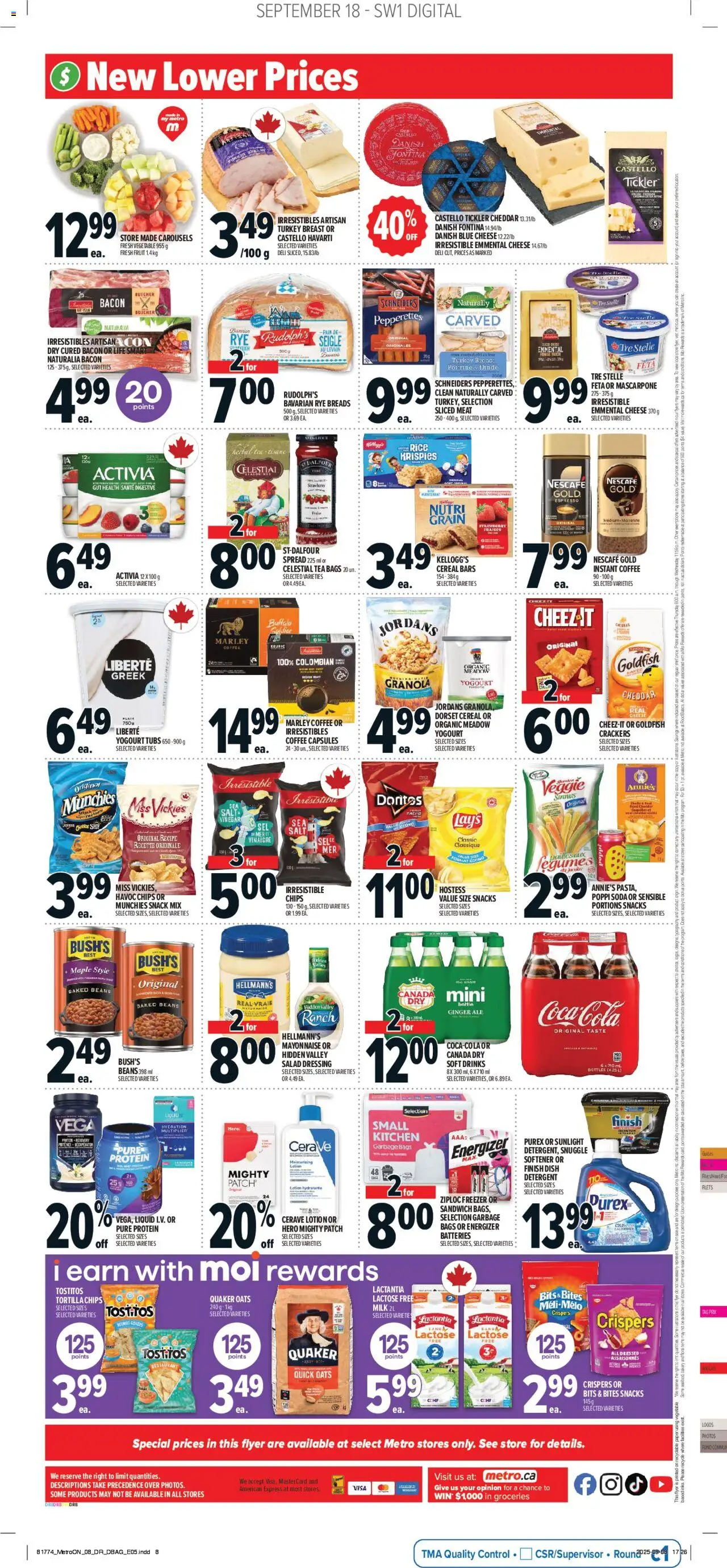 Metro flyer valid from 18.09.2025 | Page: 4 | Products: Freezer, Table, Milk, Ham