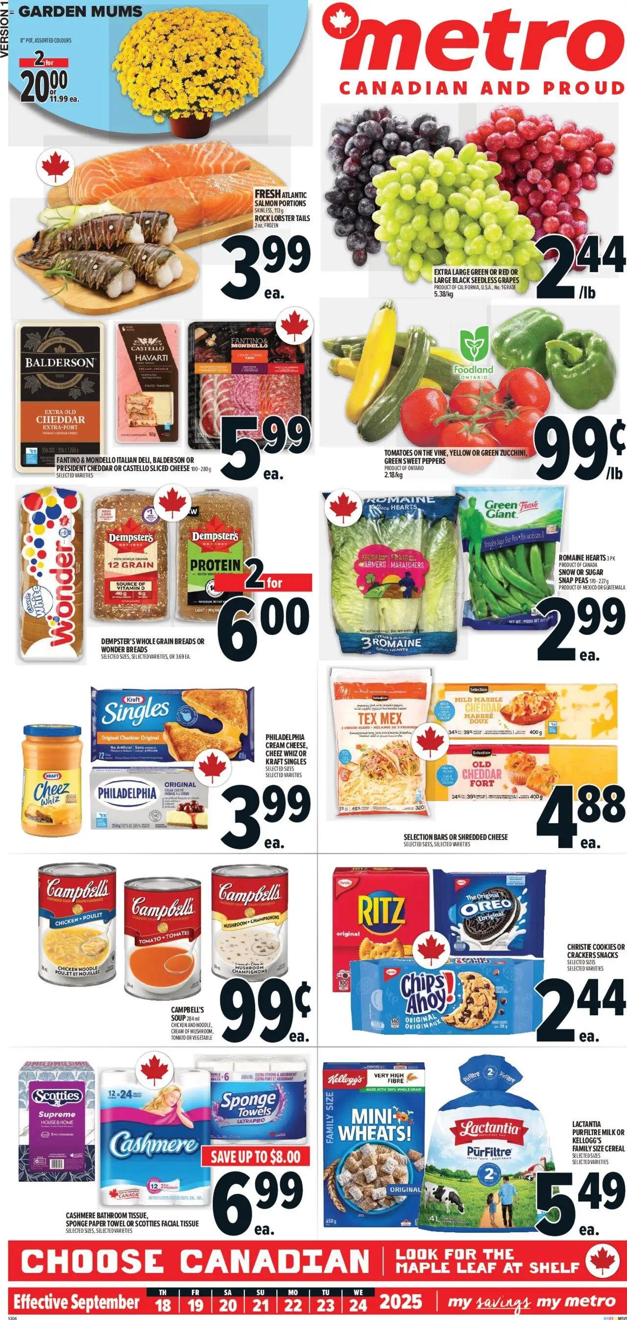 Metro flyer valid from 18.09.2025 | Page: 2 | Products: Sponge, Shelf, Milk, Tomatoes