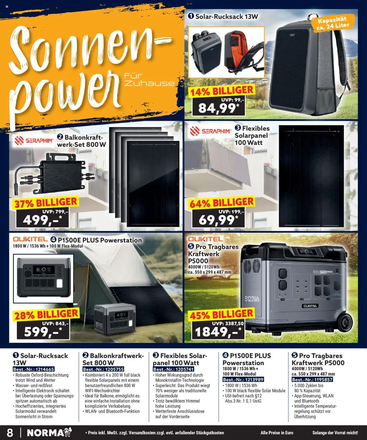 Norma Bestellmagazin September 2025 – gültig ab 01.09.2025 | Seite: 8 | Produkte: Wasser