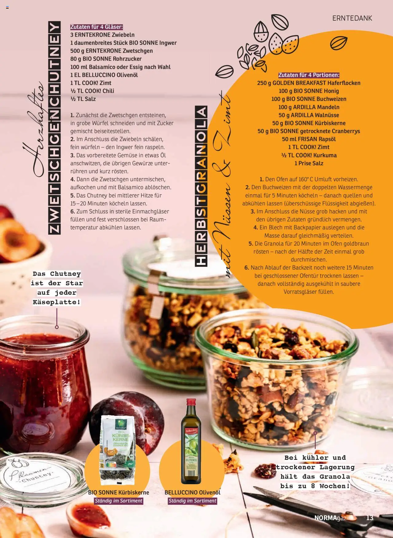 Norma NORMAgazin September/Oktober 2025 – gültig ab 01.09.2025 | Seite: 13 | Produkte: Rapsöl, Olivenol, Zwiebeln, Salz