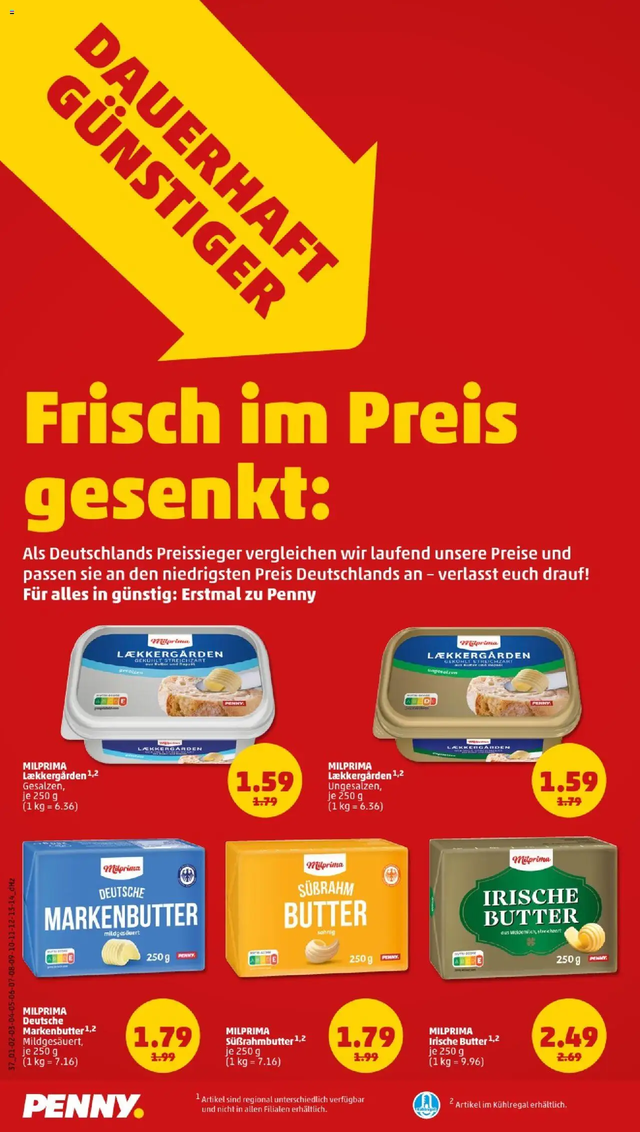 Penny - Nordrhein - Westfalen – gültig ab 22.09.2025 | Seite: 2 | Produkte: Butter