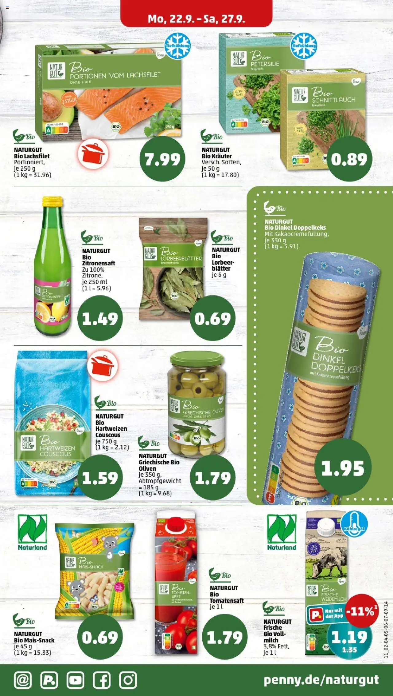 Penny - Nordrhein - Westfalen – gültig ab 22.09.2025 | Seite: 13 | Produkte: Milch, Tomaten, Petersilie, Saft