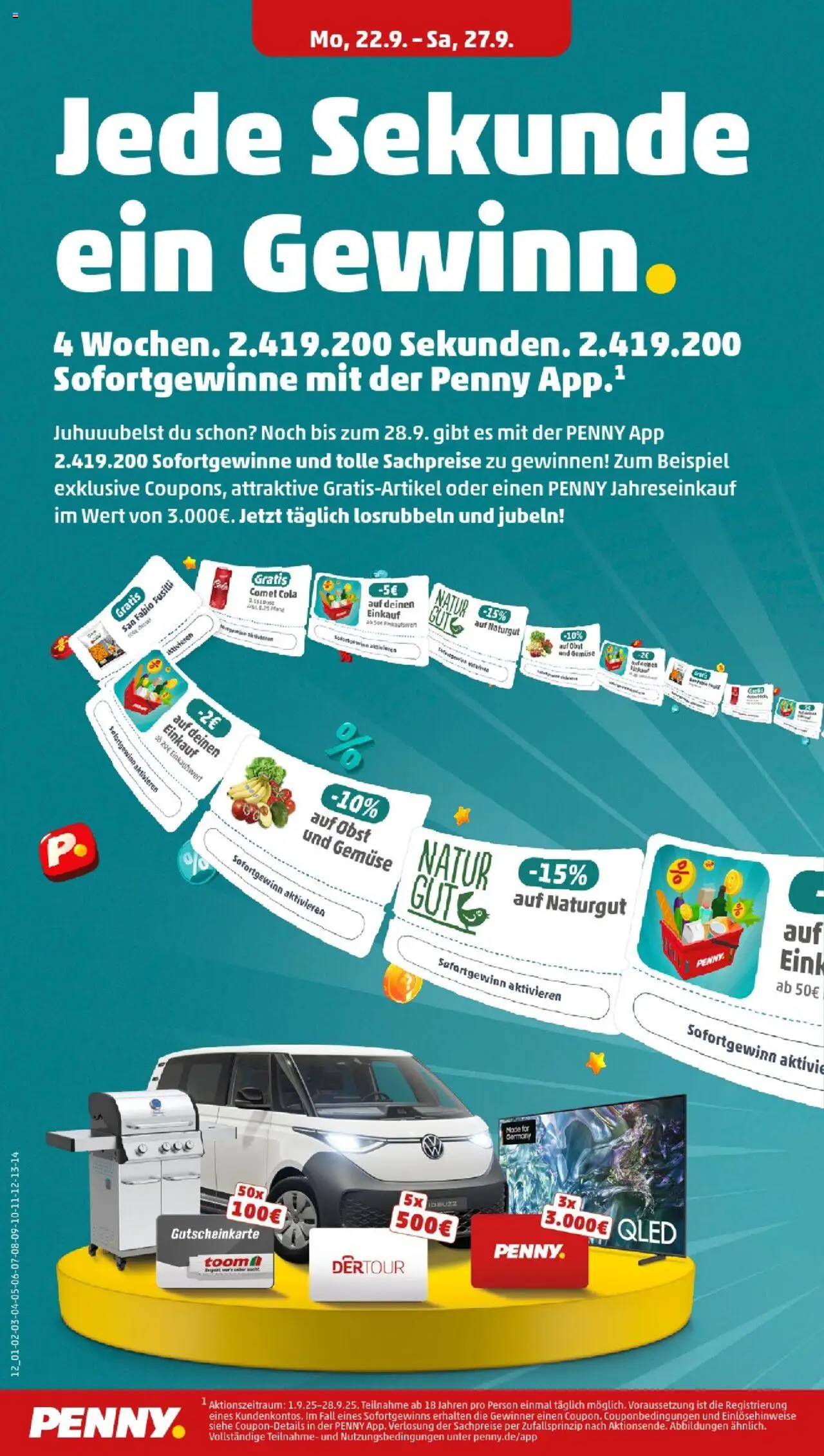 Penny - Nordrhein - Westfalen – gültig ab 22.09.2025 | Seite: 14 | Produkte: Cola, Gemüse, Obst