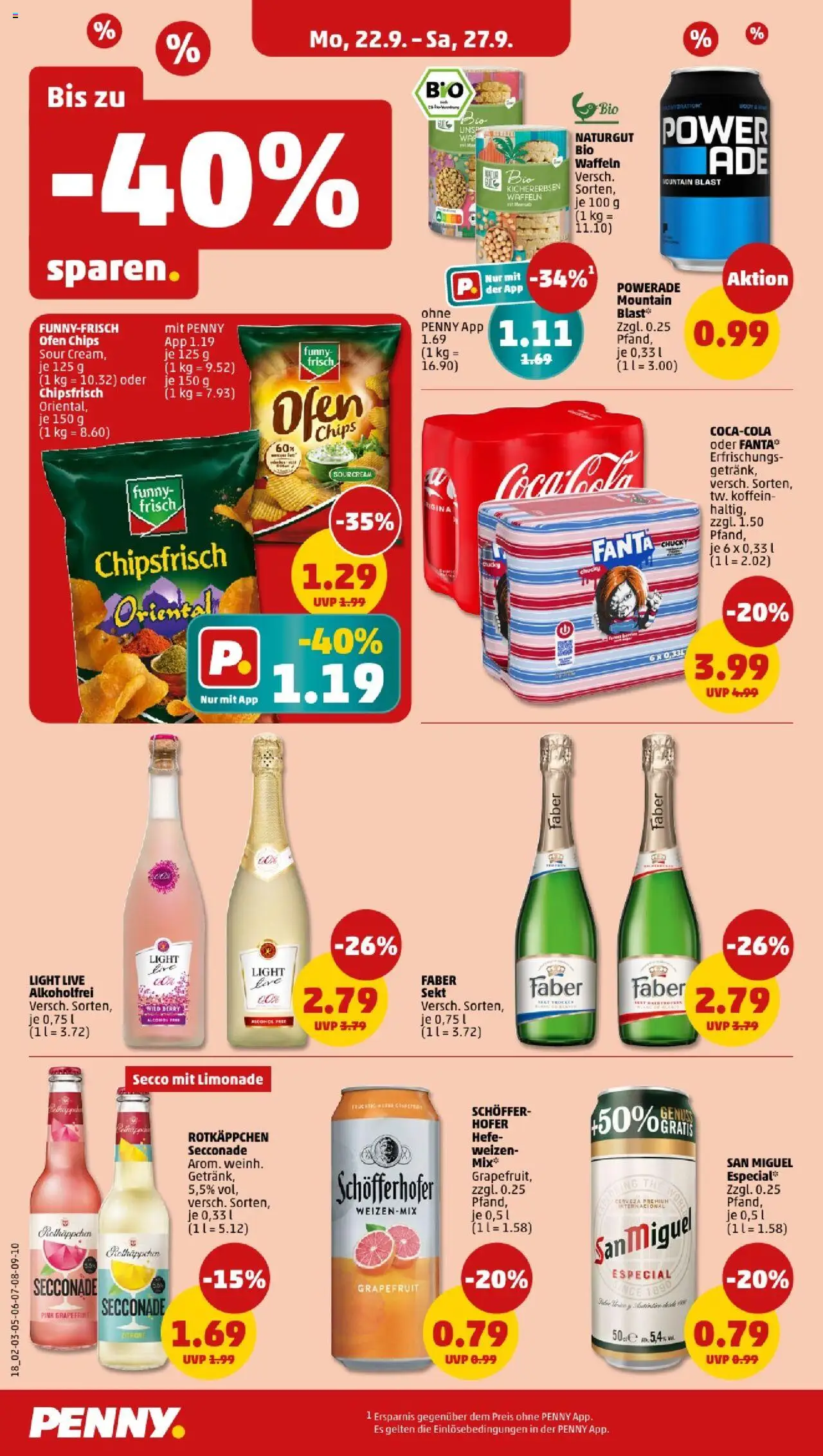 Penny - Nordrhein - Westfalen – gültig ab 22.09.2025 | Seite: 20 | Produkte: Grapefruit, Zitrone, Rotkäppchen, Chips