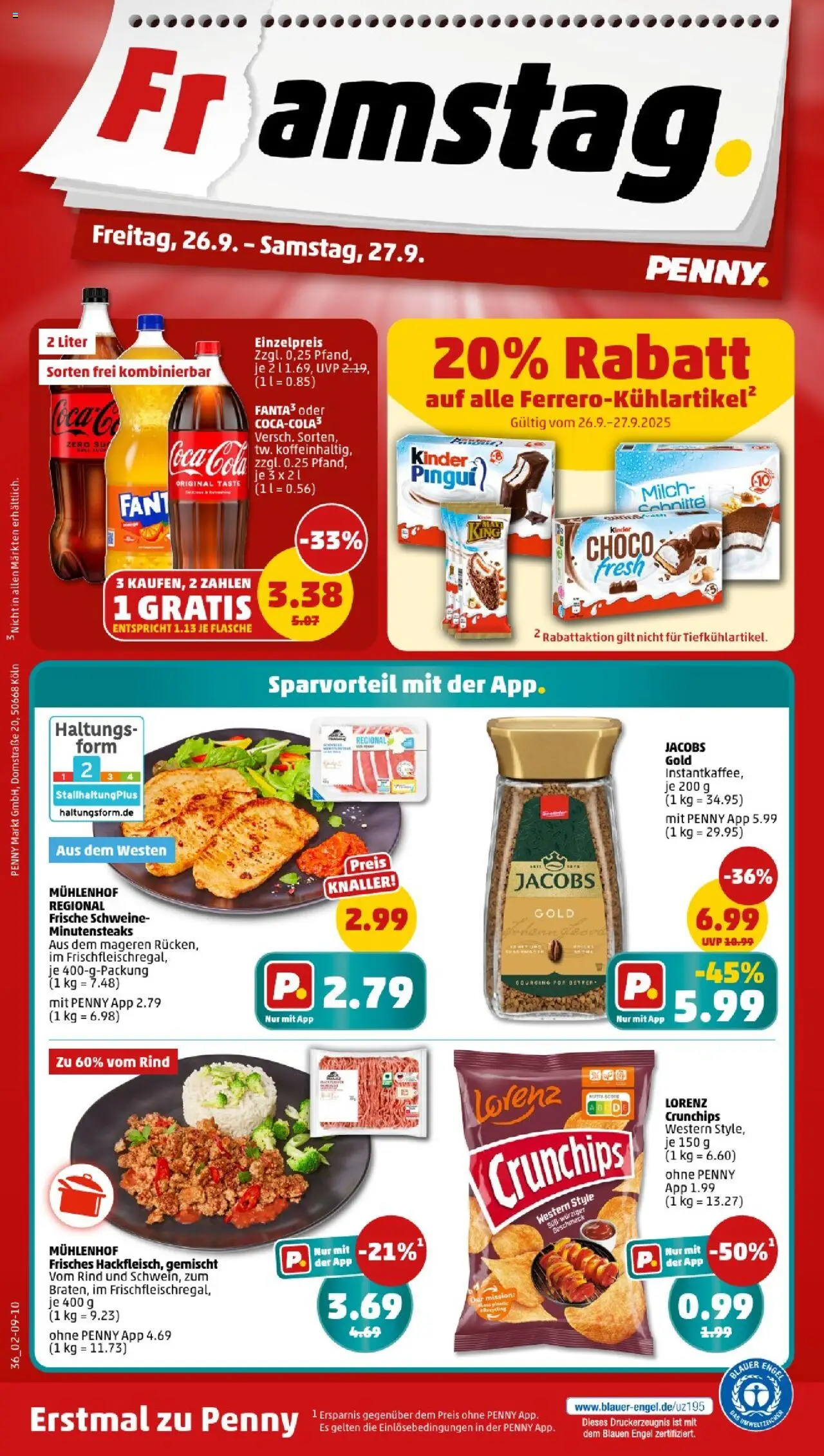 Penny - Nordrhein - Westfalen – gültig ab 22.09.2025 | Seite: 38 | Produkte: Milch, Lorenz crunchips