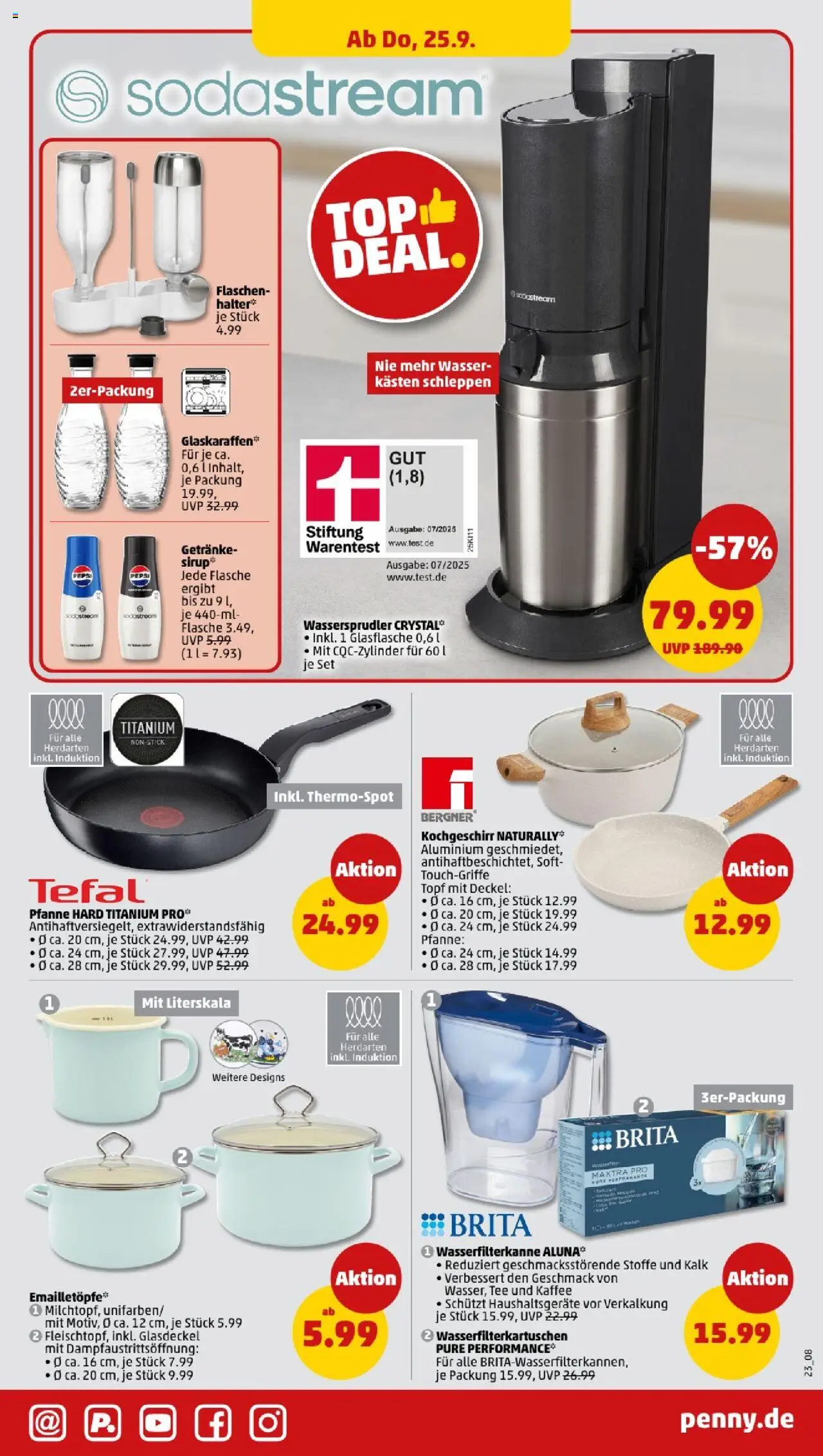 Penny - Niedersachsen  – gültig ab 22.09.2025 | Seite: 25 | Produkte: Wasser, Pepsi, Tee, Sodastream