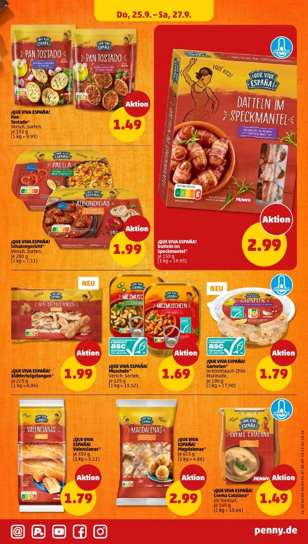 Penny - Niedersachsen  – gültig ab 22.09.2025 | Seite: 33 | Produkte: Garnelen, Zucker
