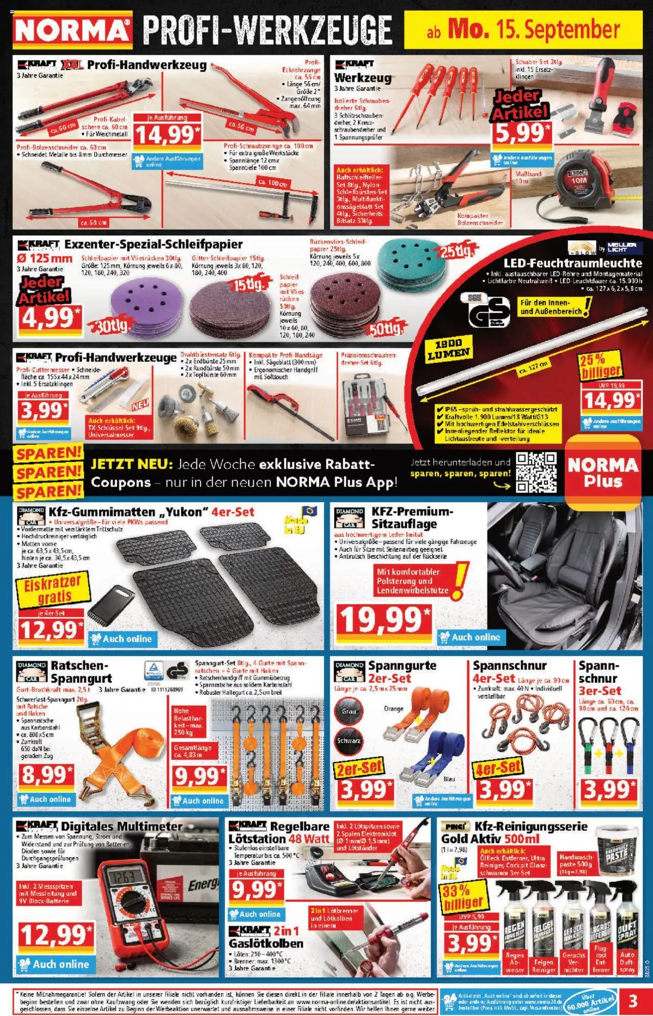 Norma Prospekt 	 – gültig ab 15.09.2025 | Seite: 3 | Produkte: Batterie, Duft, Bürste, Hochdruckreiniger