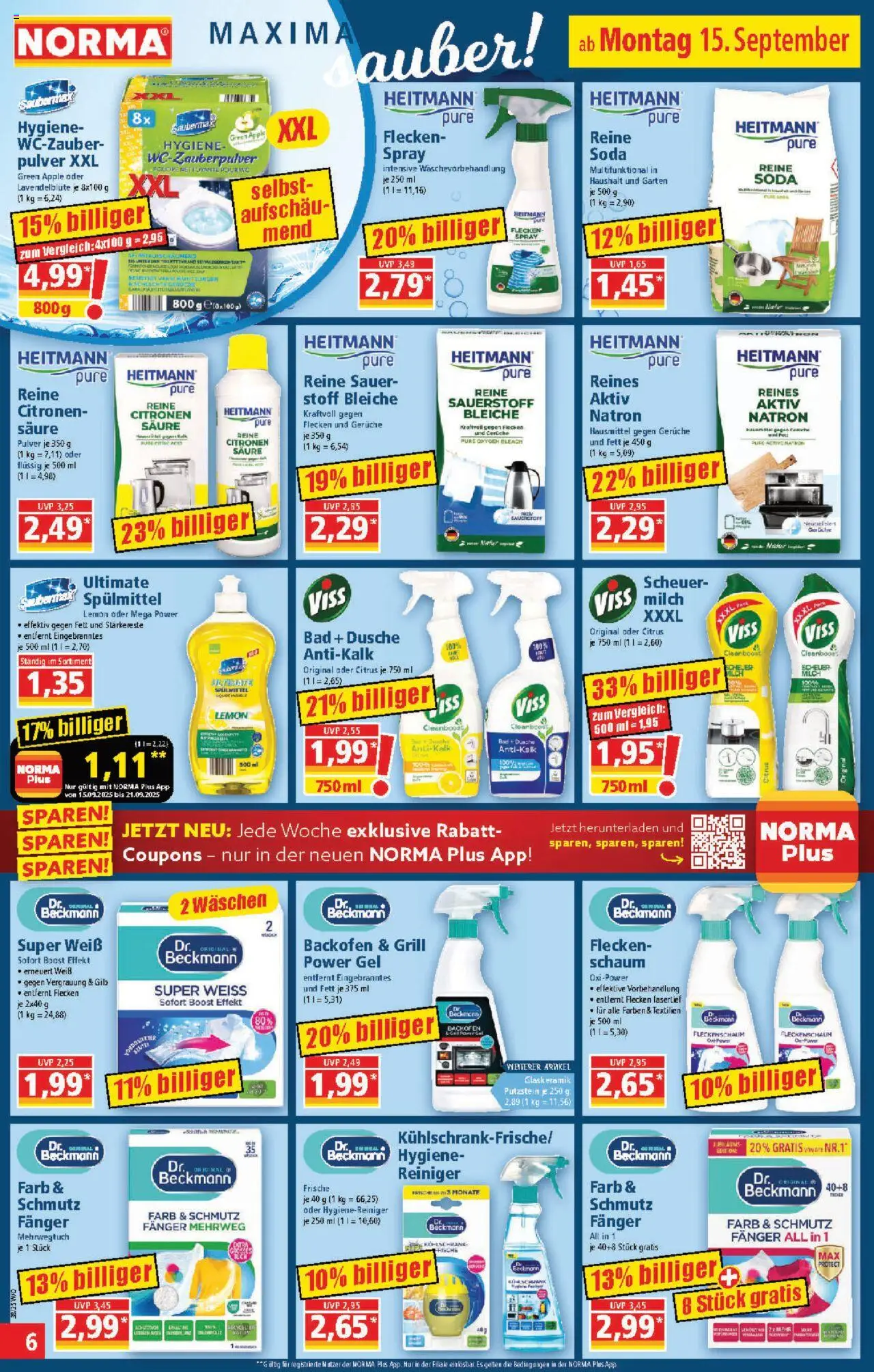 Norma Prospekt 	 – gültig ab 15.09.2025 | Seite: 6 | Produkte: Grill, Dusche, Kühlschrank, Apple